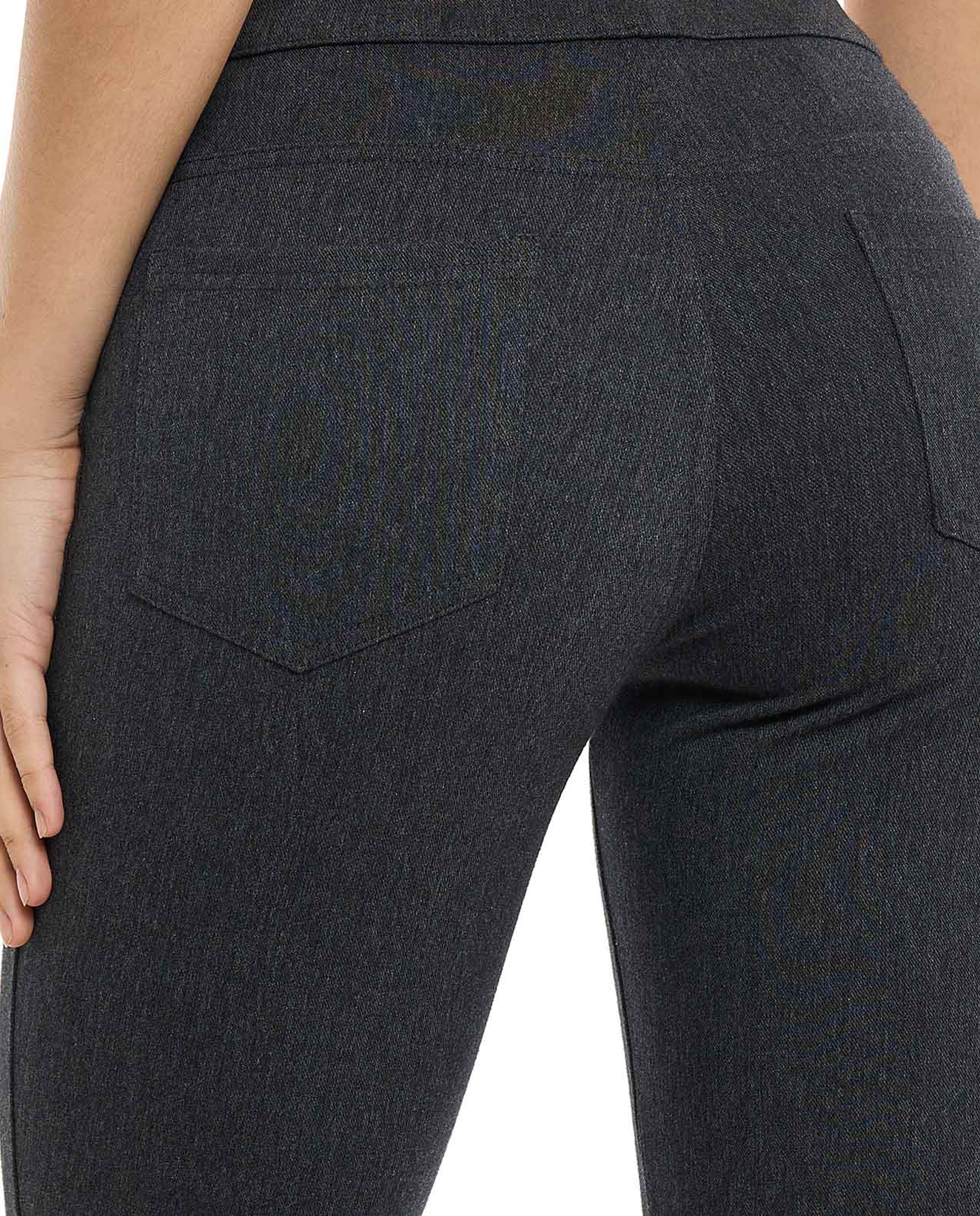 Solid Jeggings with Elastic Waist