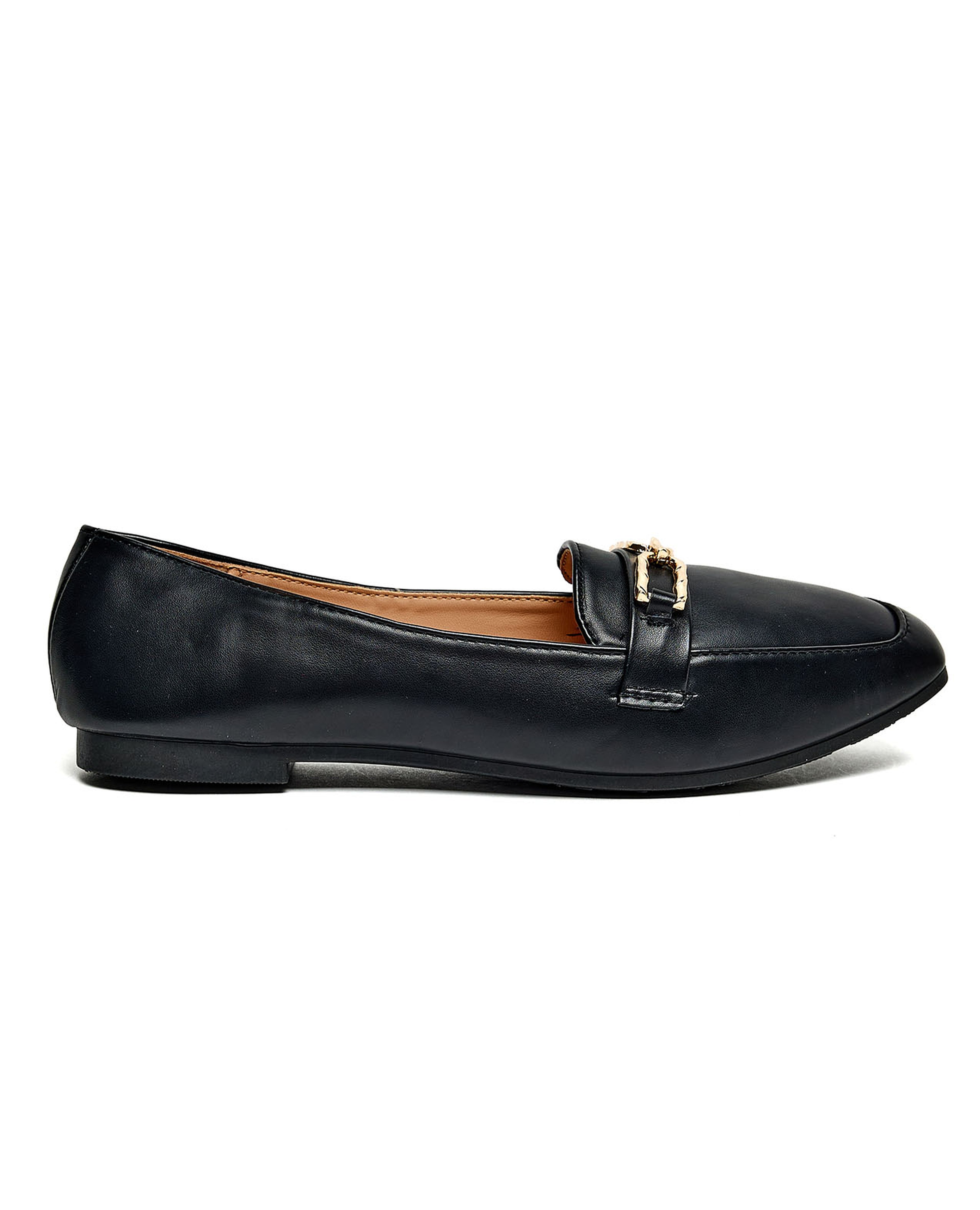 Metal Accent Loafers