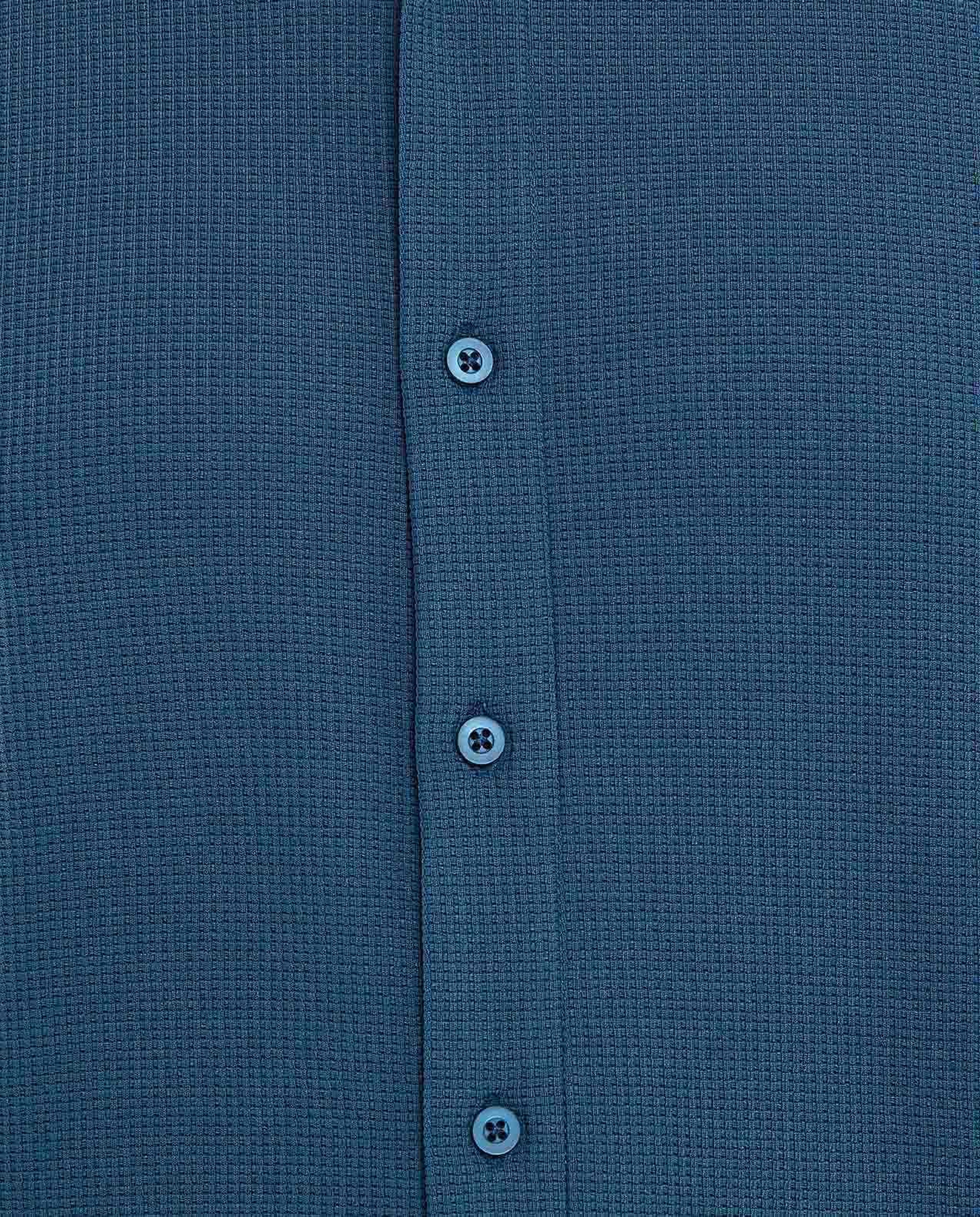 Textured Shirt with Classic Collar and Short Sleeves