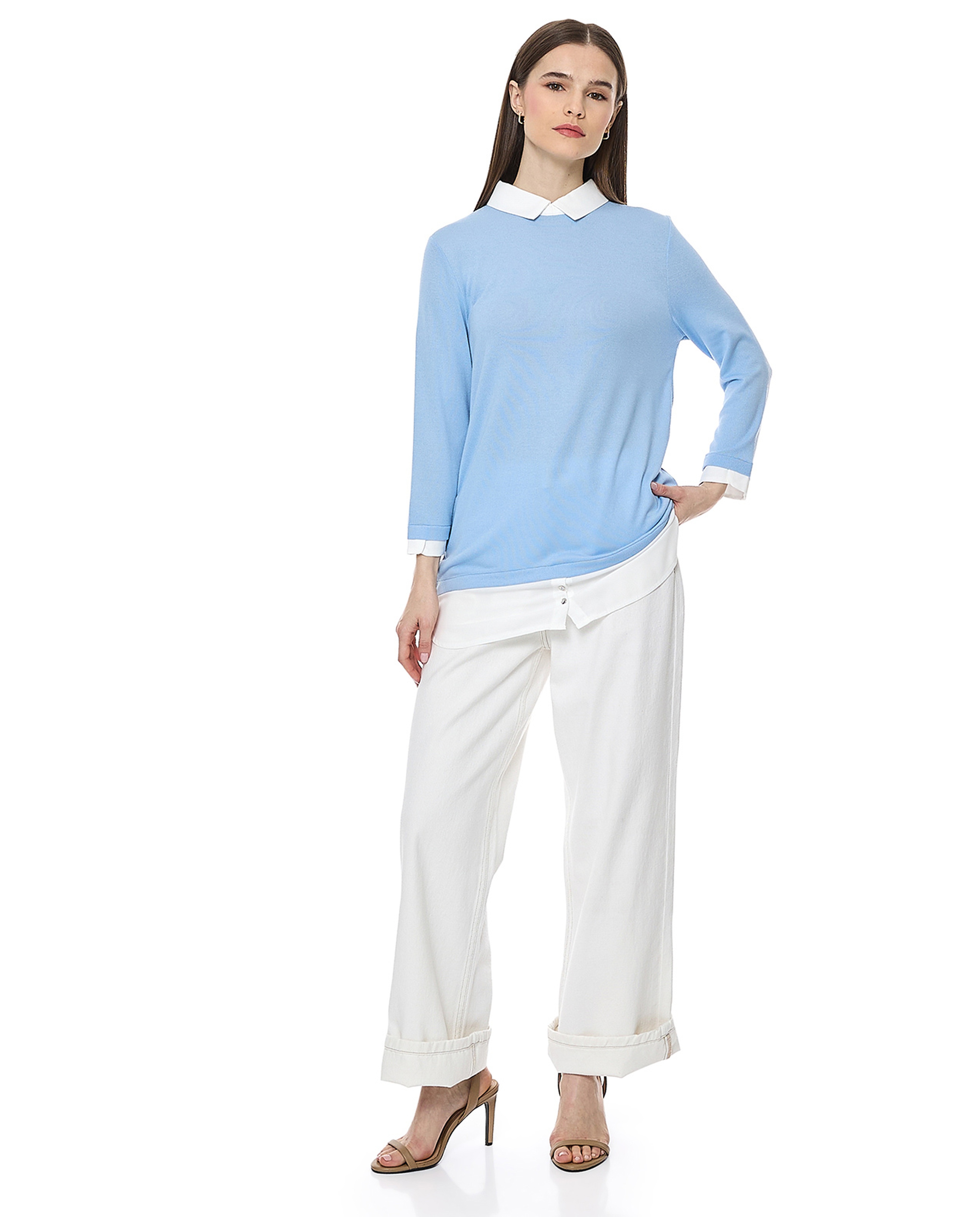 Solid Shirt Style Tunic