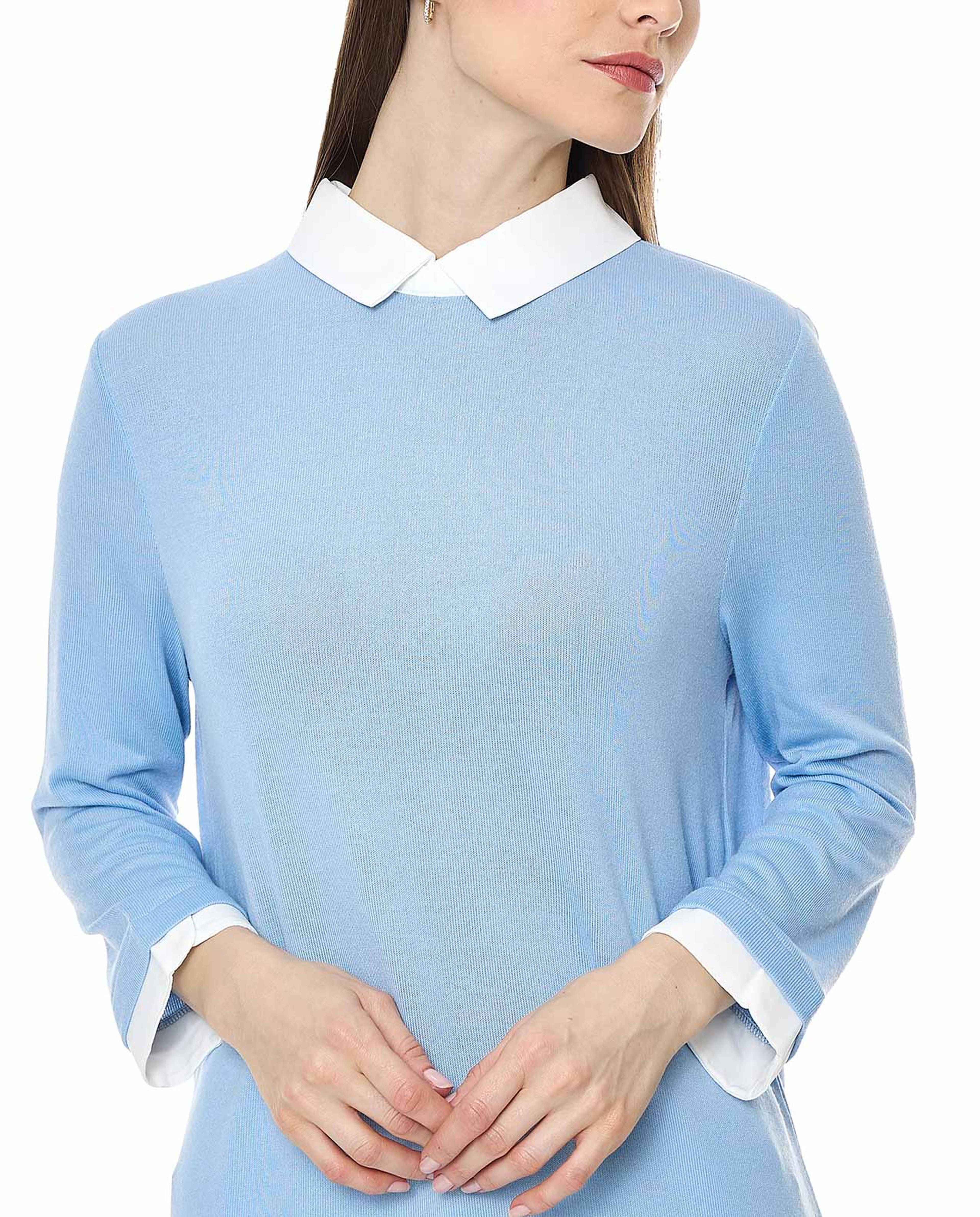 Solid Shirt Style Tunic