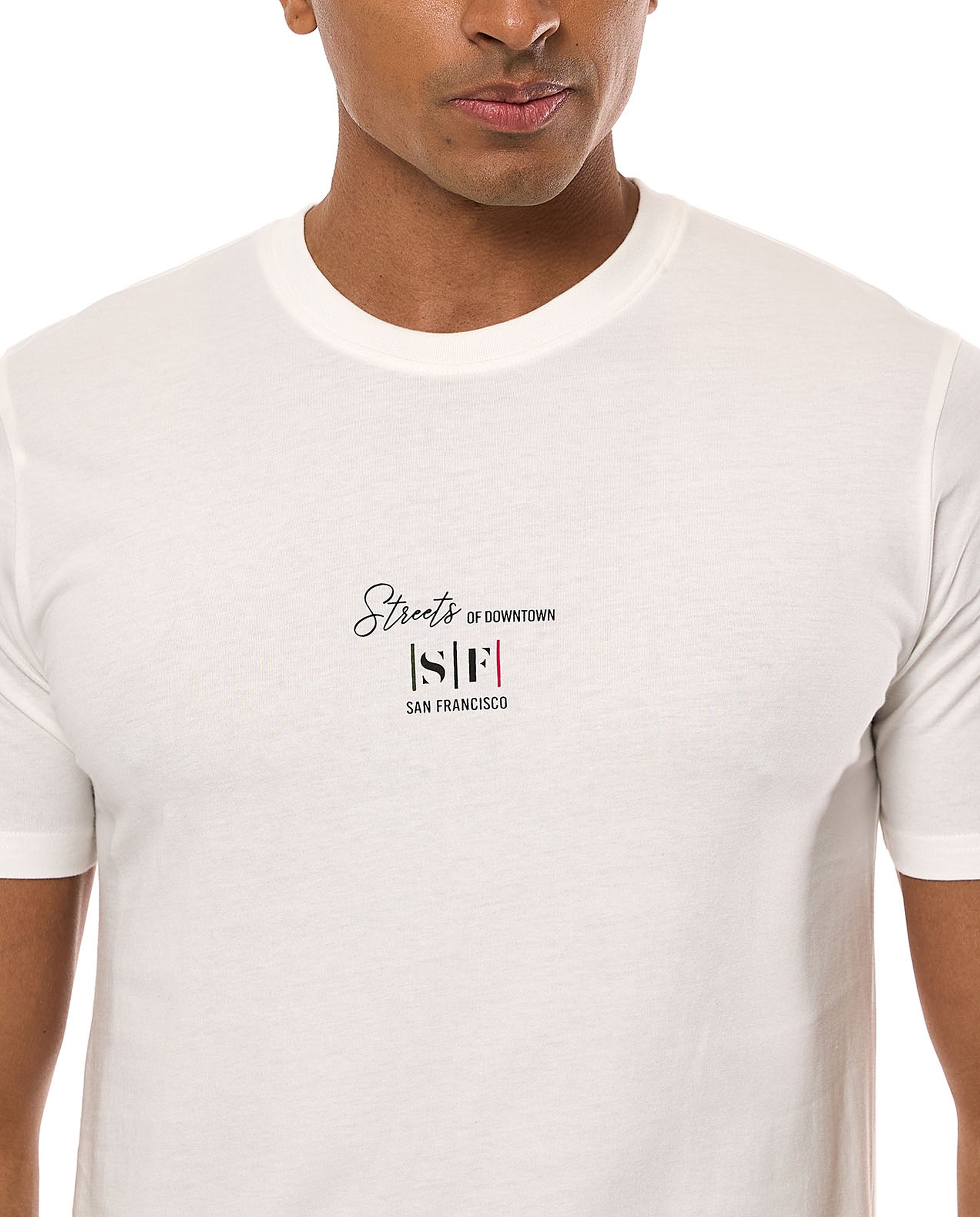 Printed T-Shirt with Crew Neck and Short Sleeves