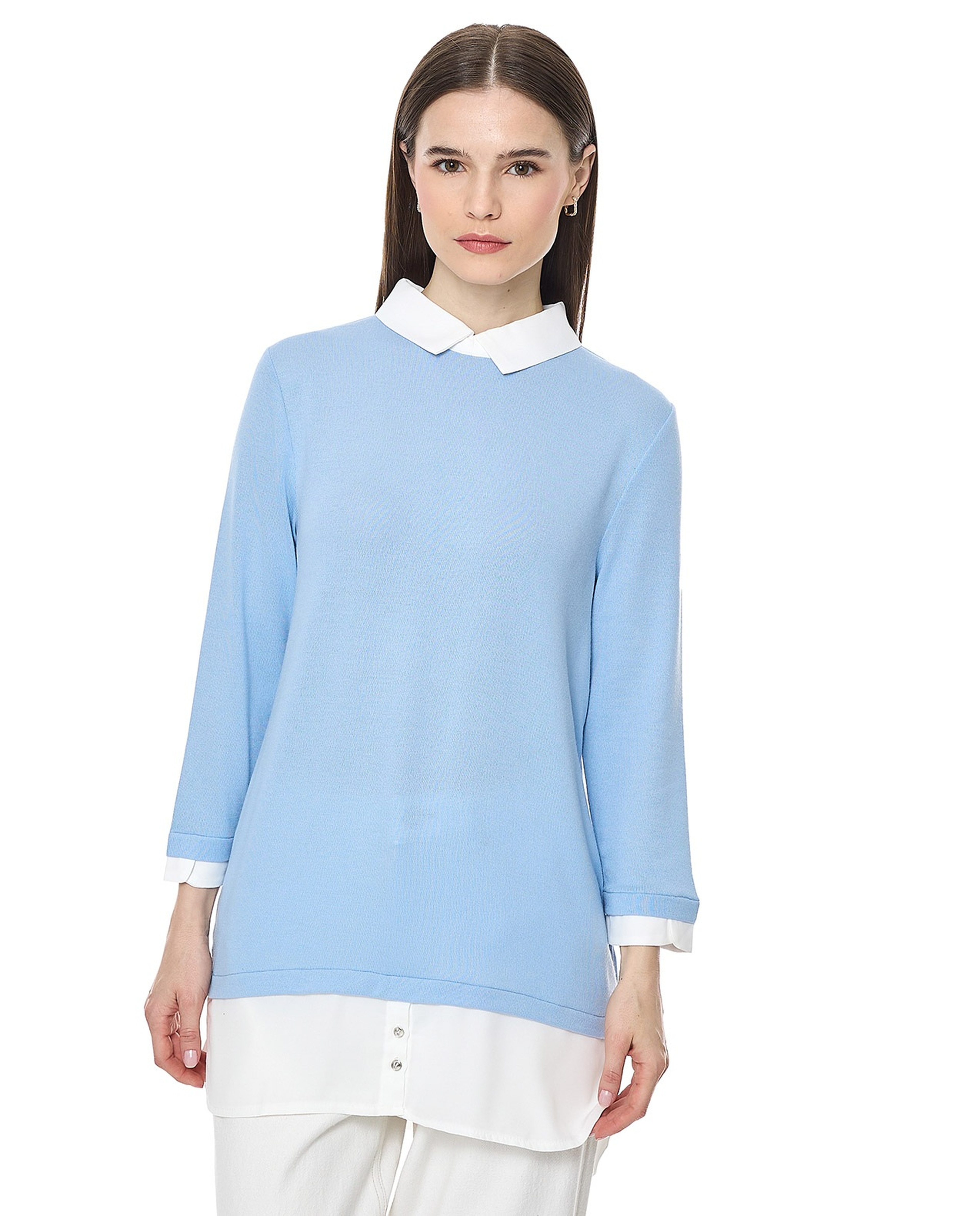 Solid Shirt Style Tunic