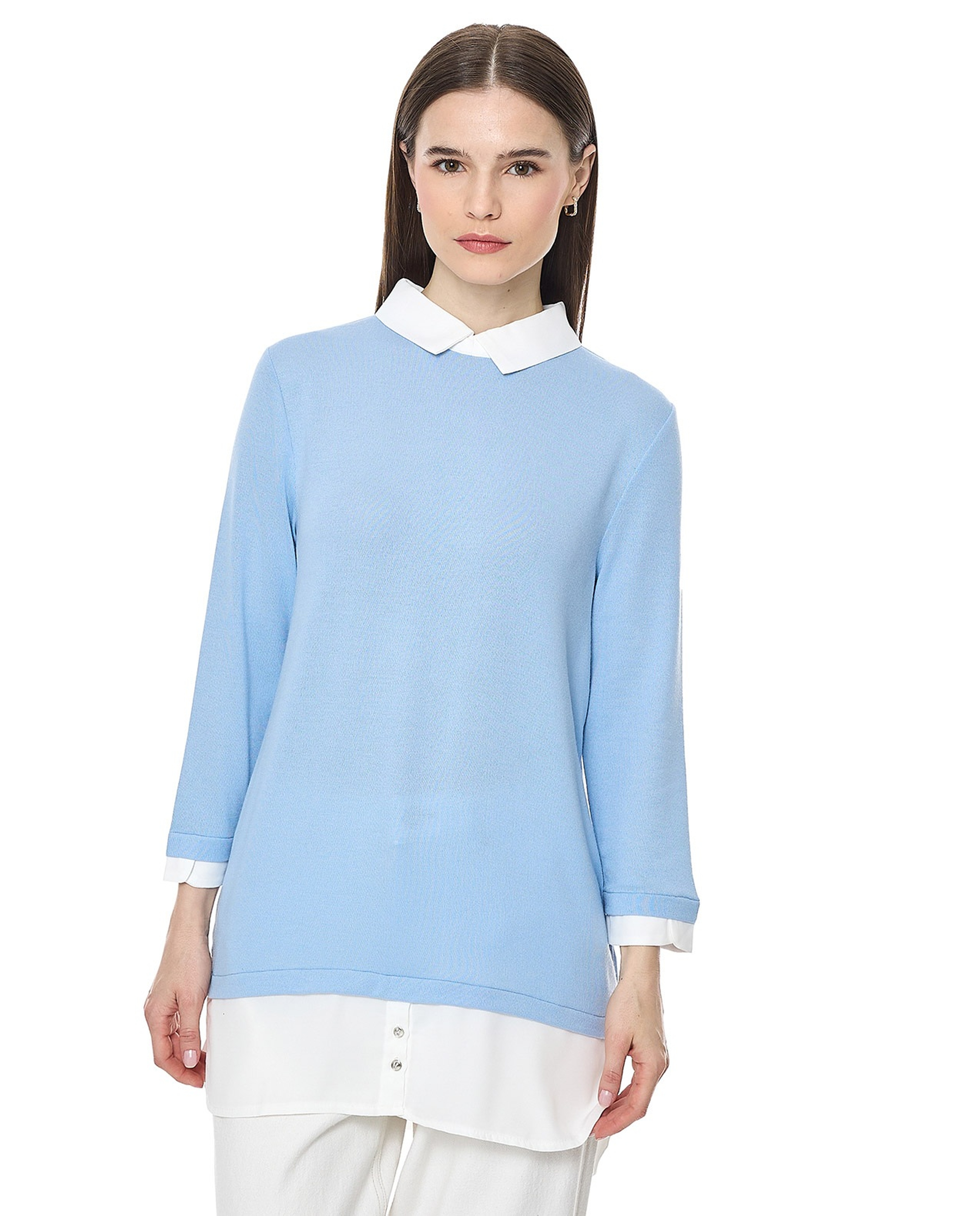 Solid Shirt Style Tunic