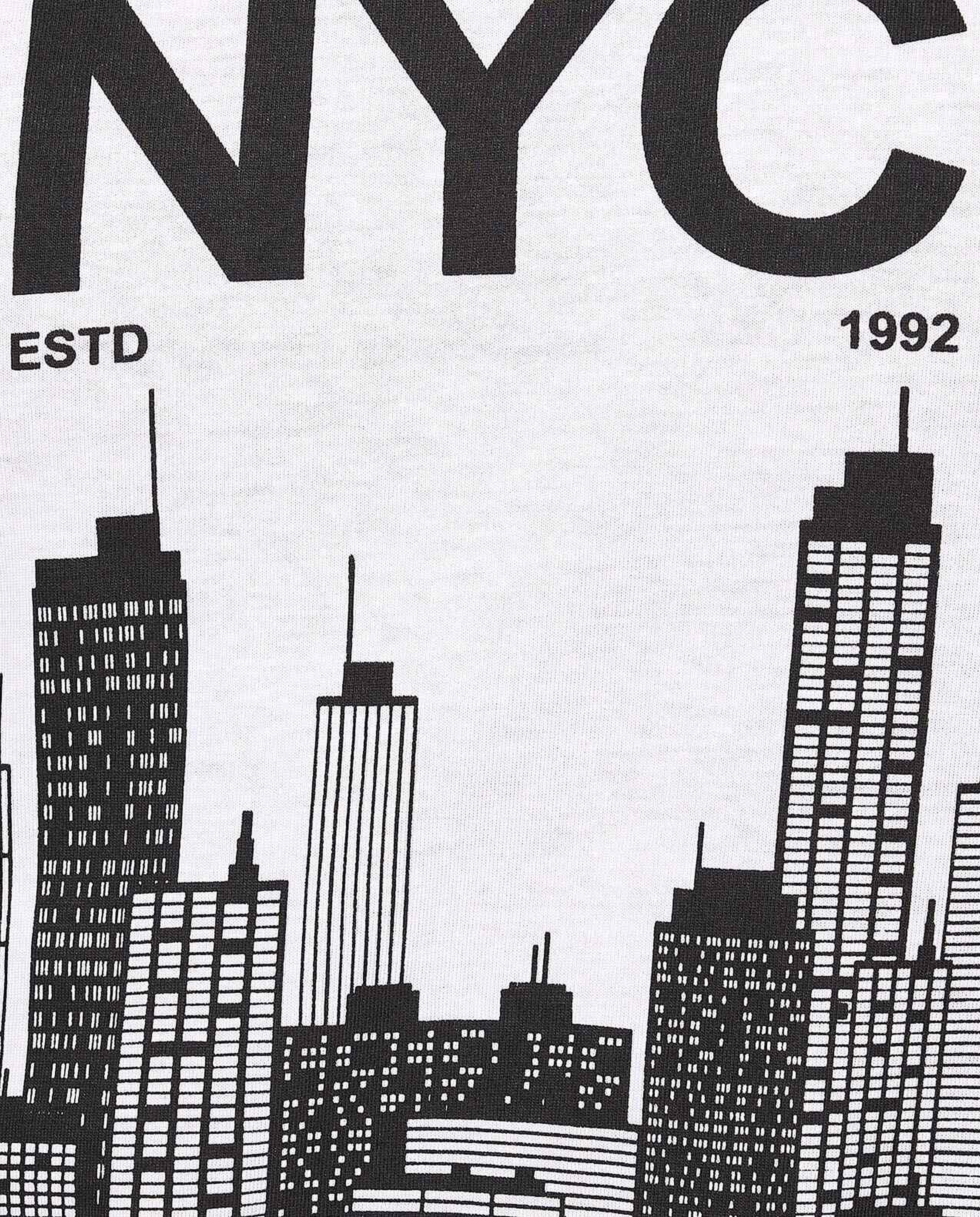 Printed T-Shirt with Crew Neck and Short Sleeves