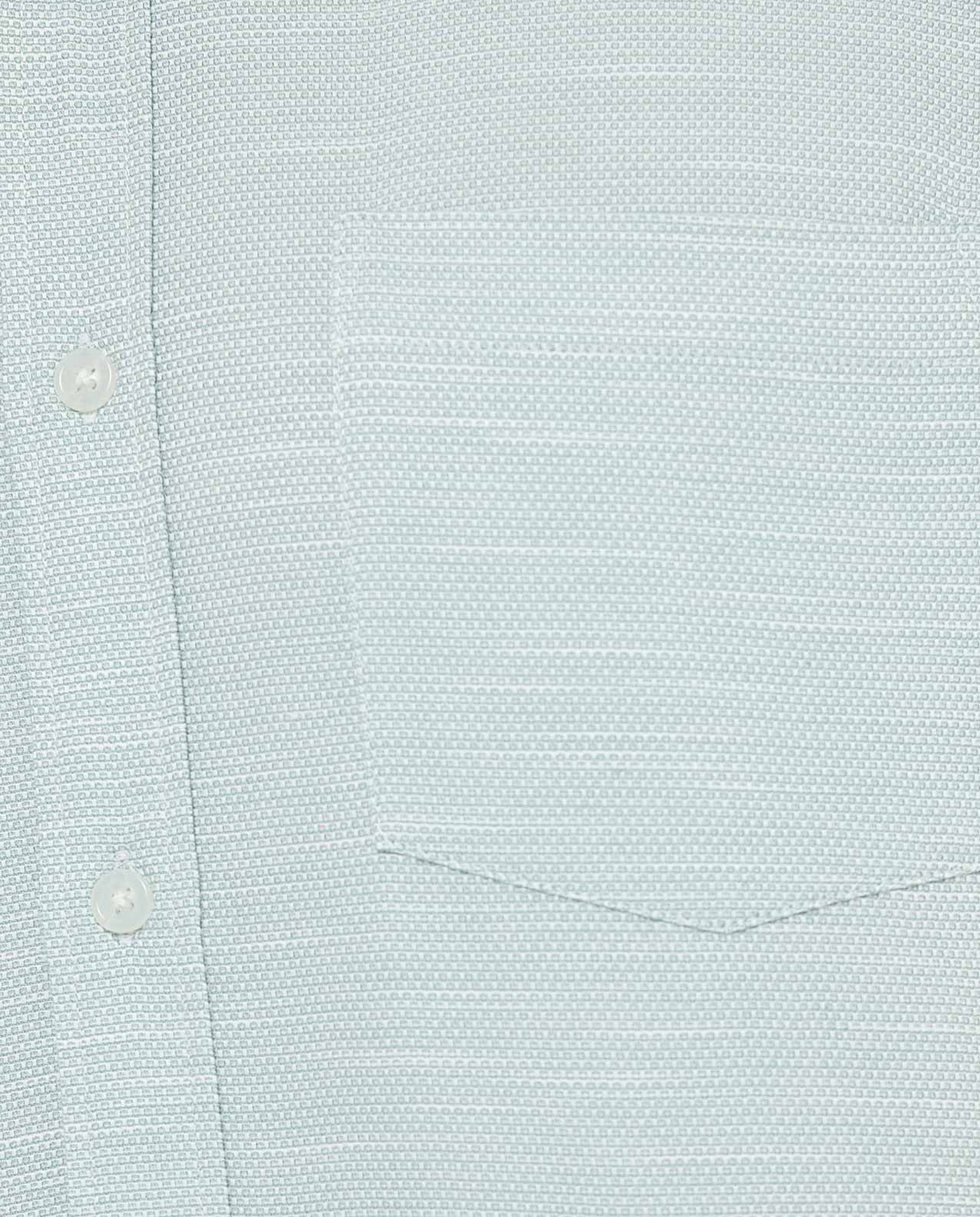 Textured Shirt with Button-Down Collar and Short Sleeves