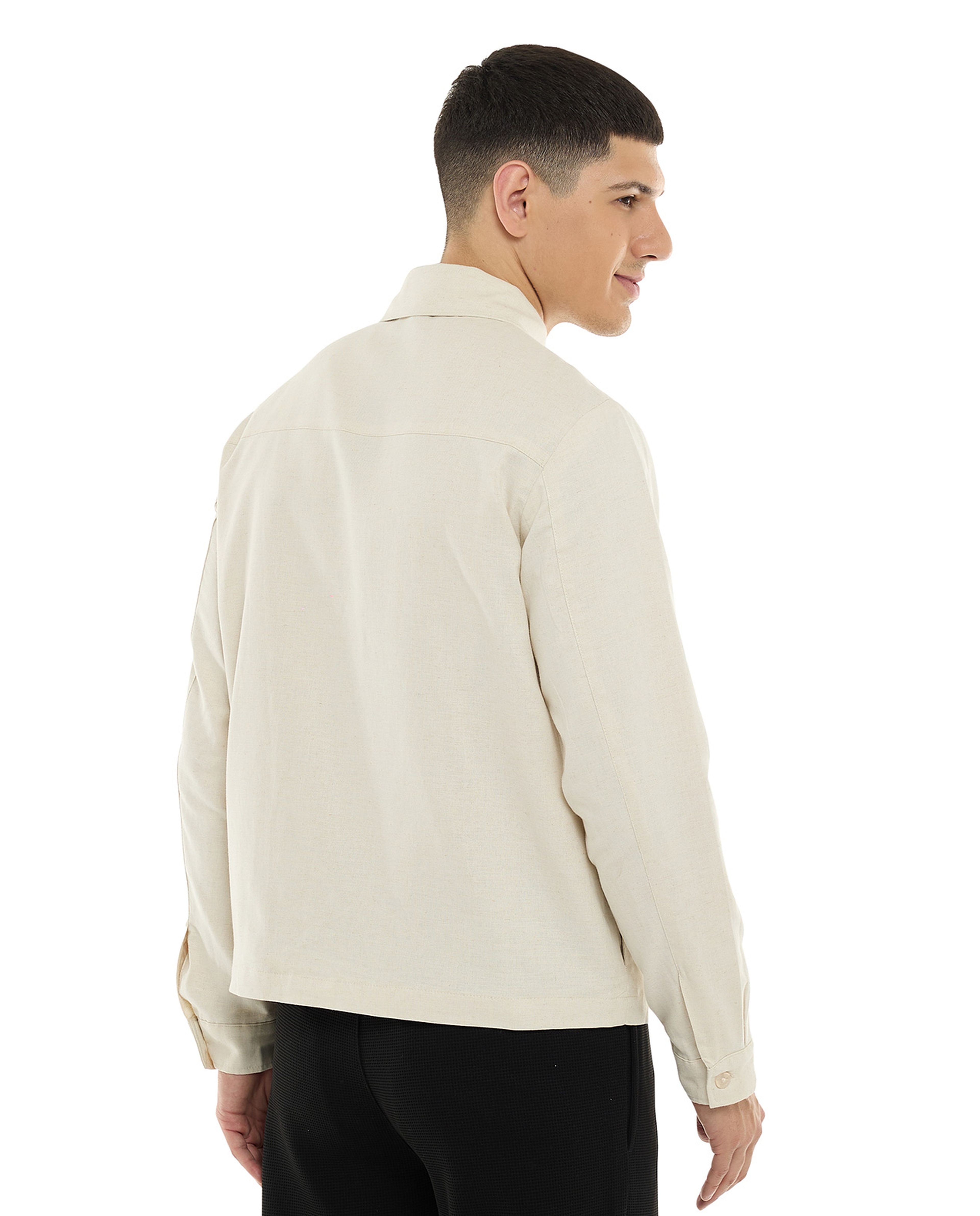 Zippered Shirt with Long Sleeves
