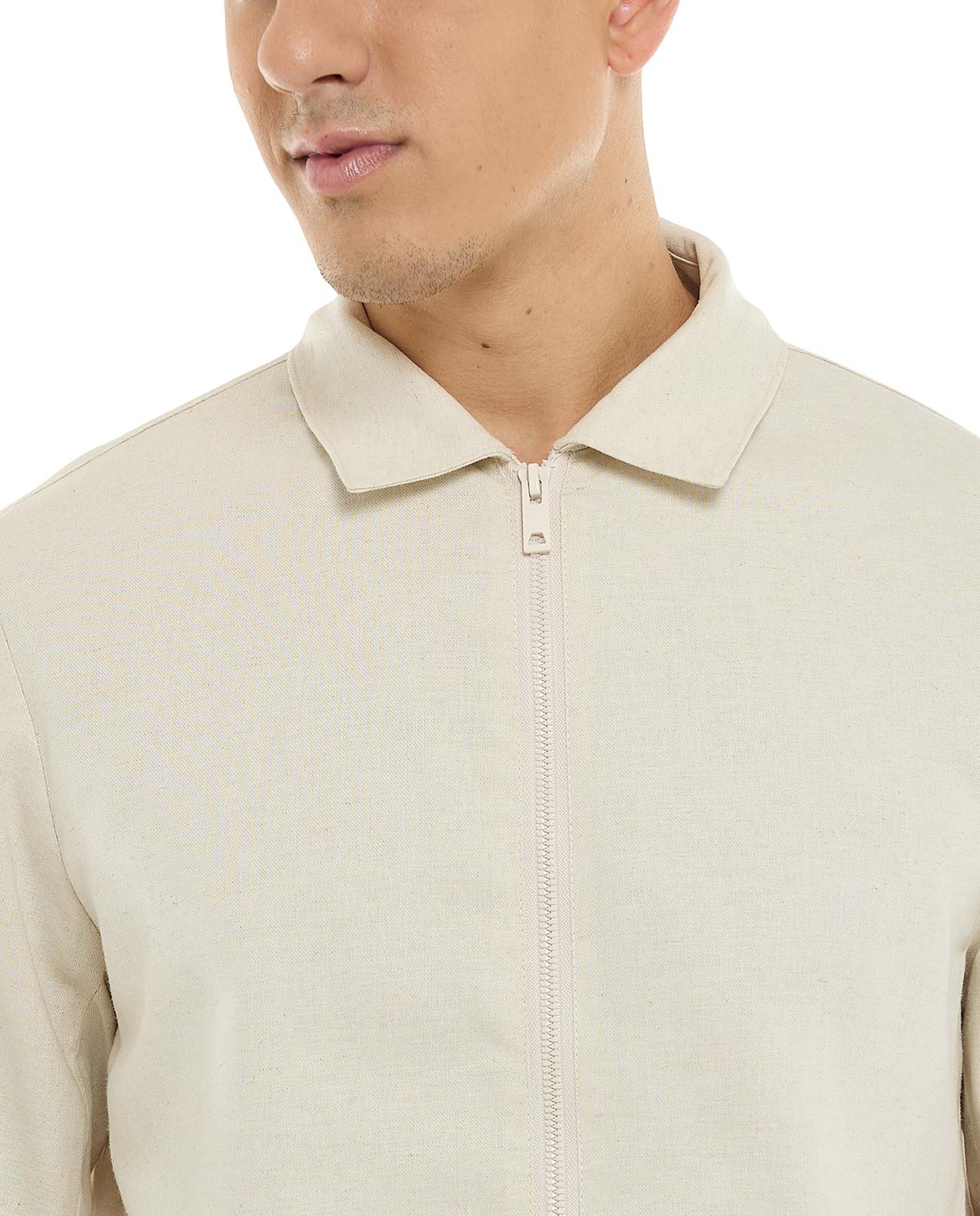Zippered Shirt with Long Sleeves