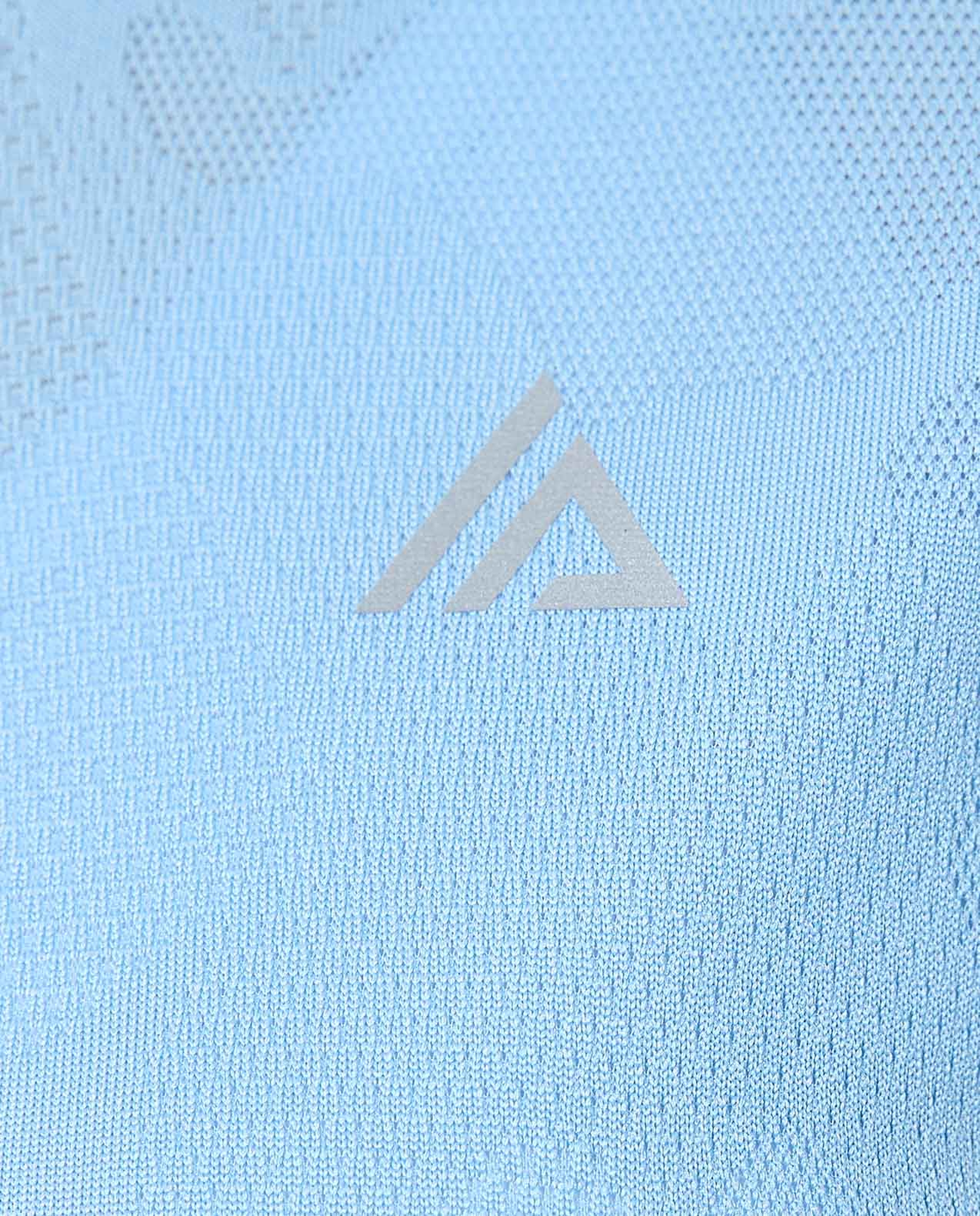 Self Patterned Active T-Shirt With Crew Neck And Short Sleeves