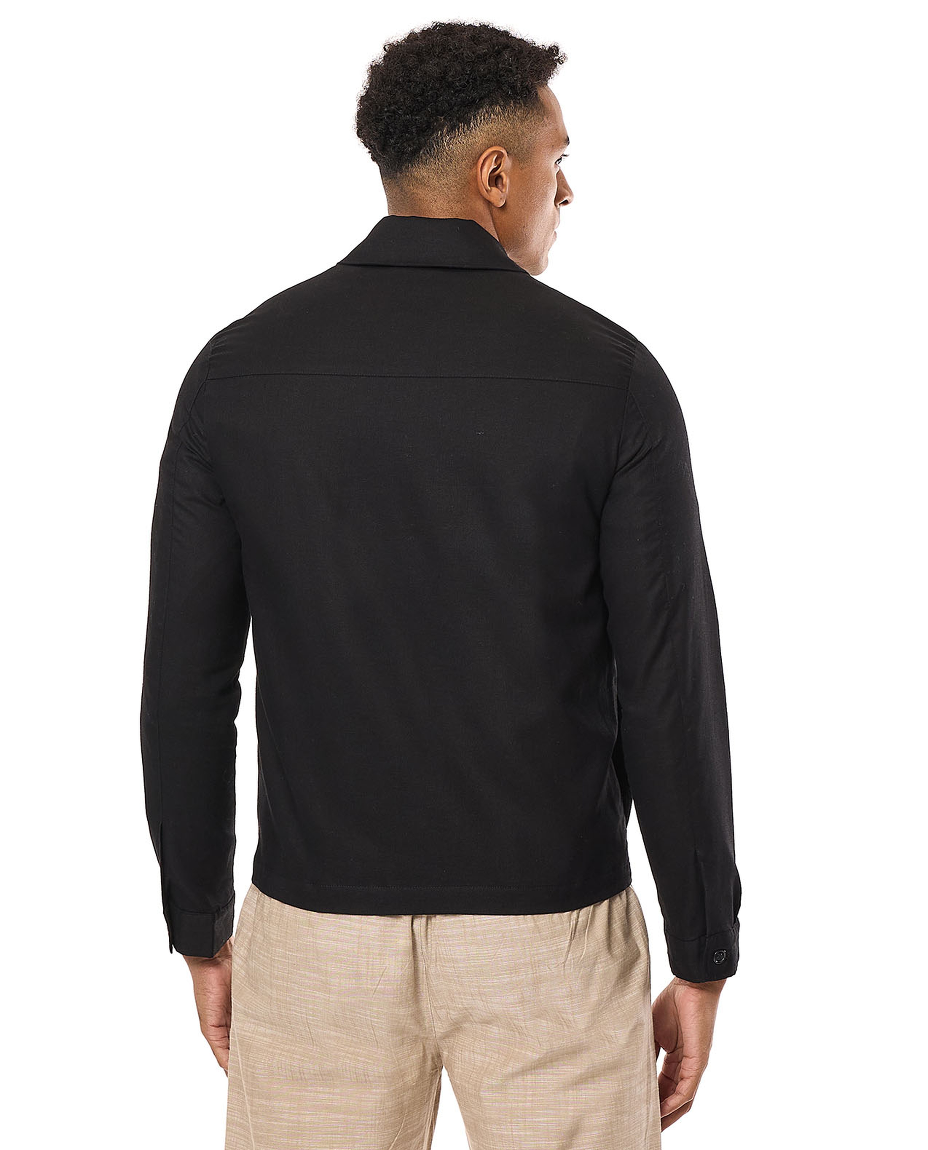 Zippered Shirt with Long Sleeves