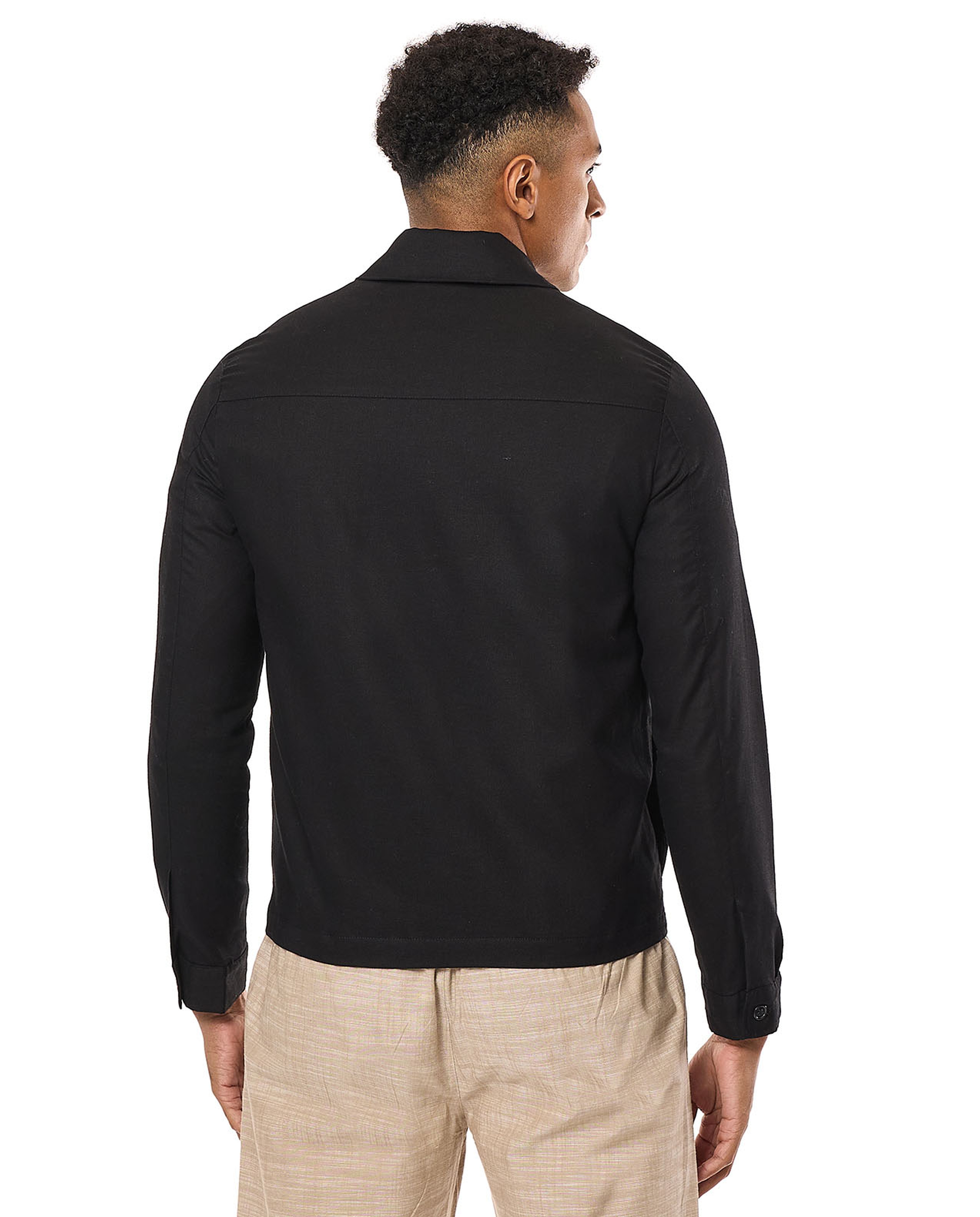 Zippered Shirt with Long Sleeves