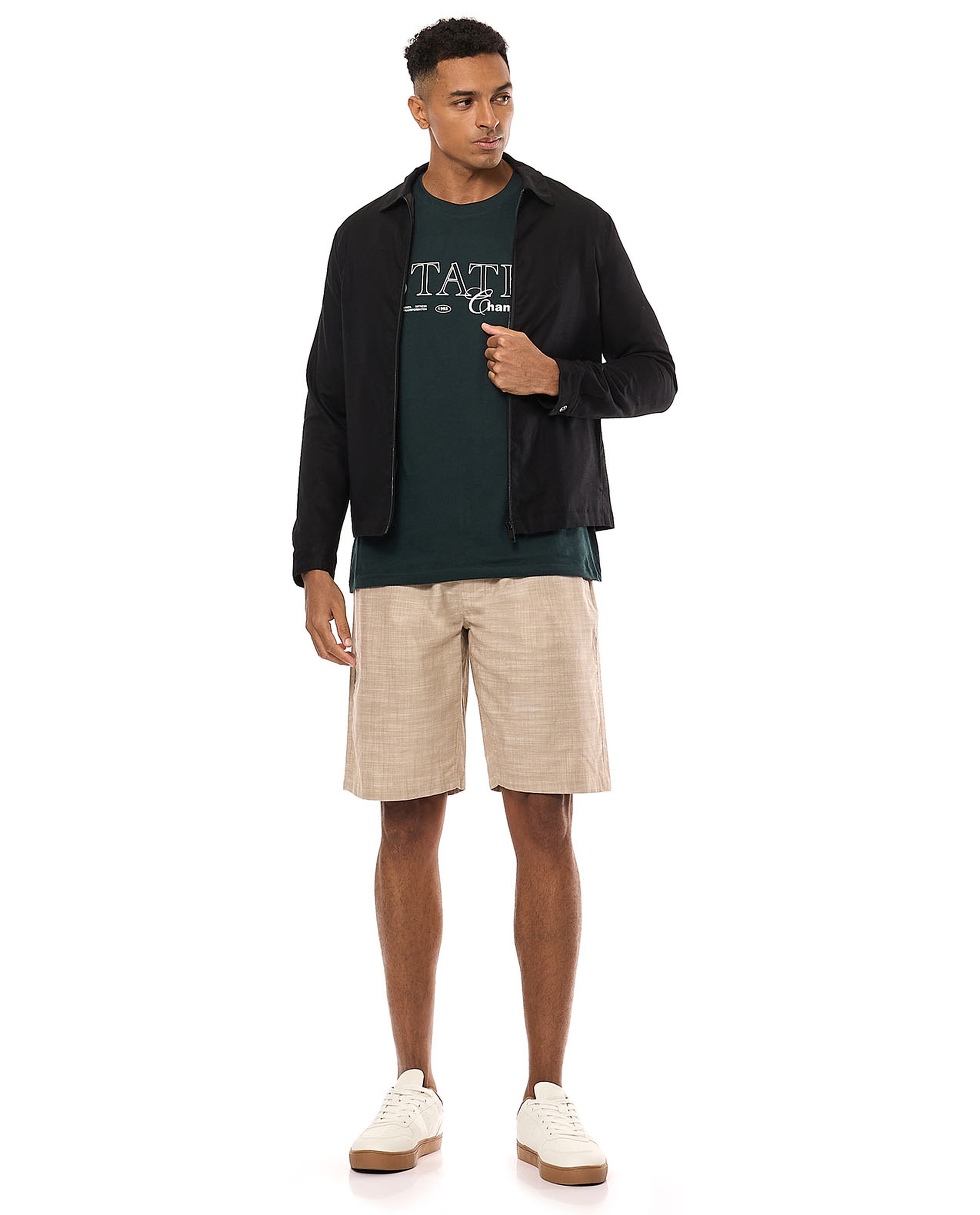 Zippered Shirt with Long Sleeves