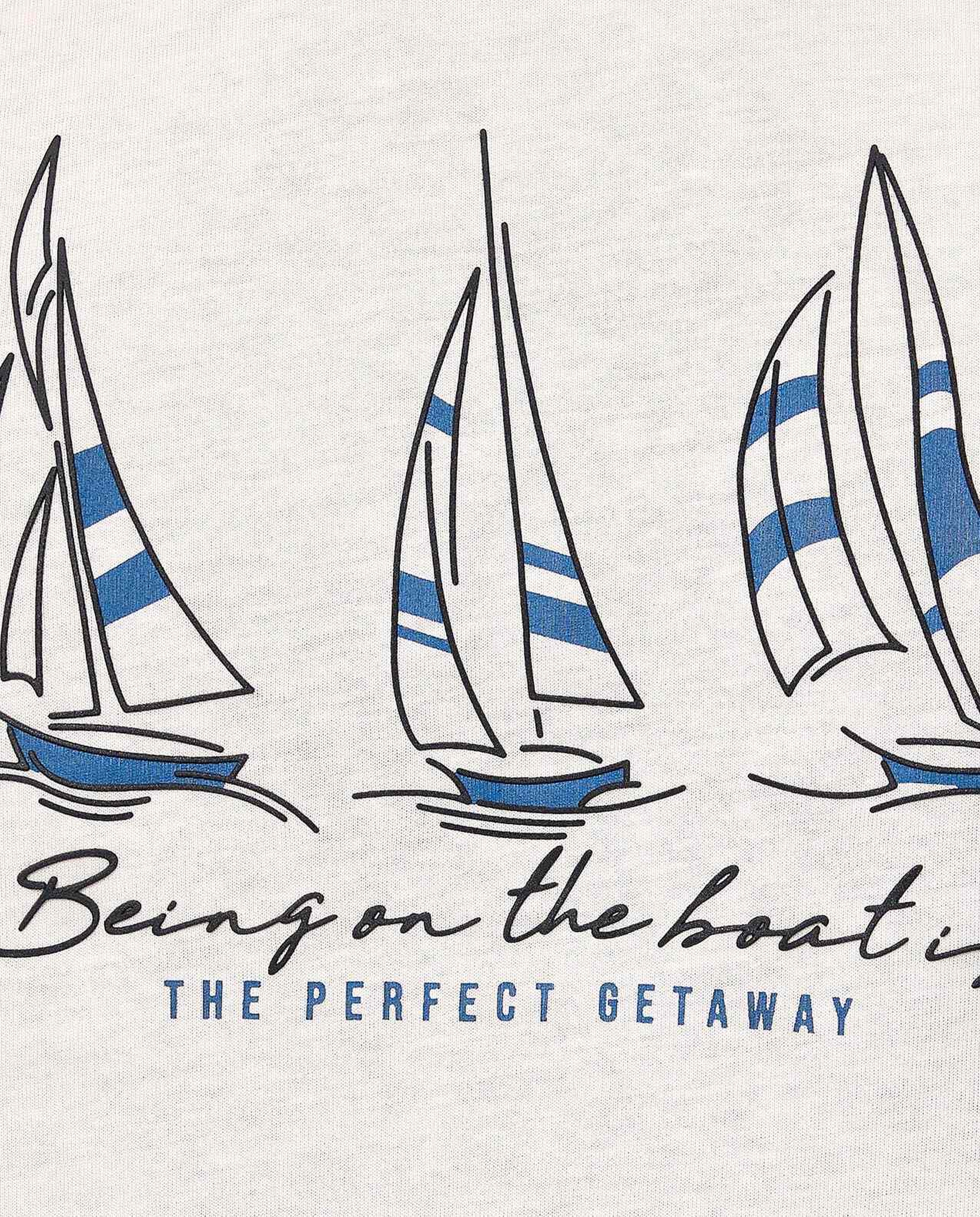 Printed T-Shirt with Crew Neck and Short Sleeves