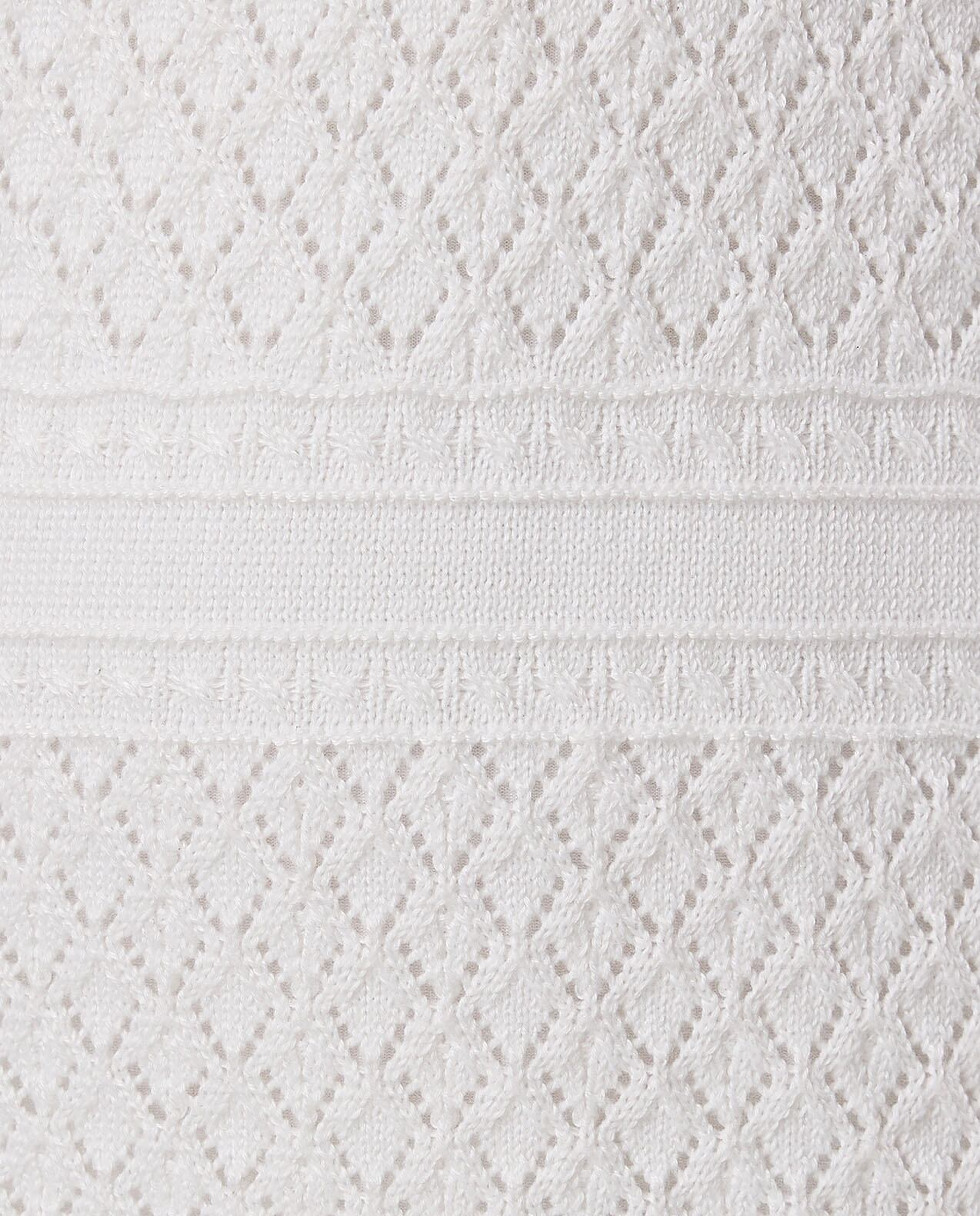 Textured Mini Dress With Round Neck And Puff Sleeves