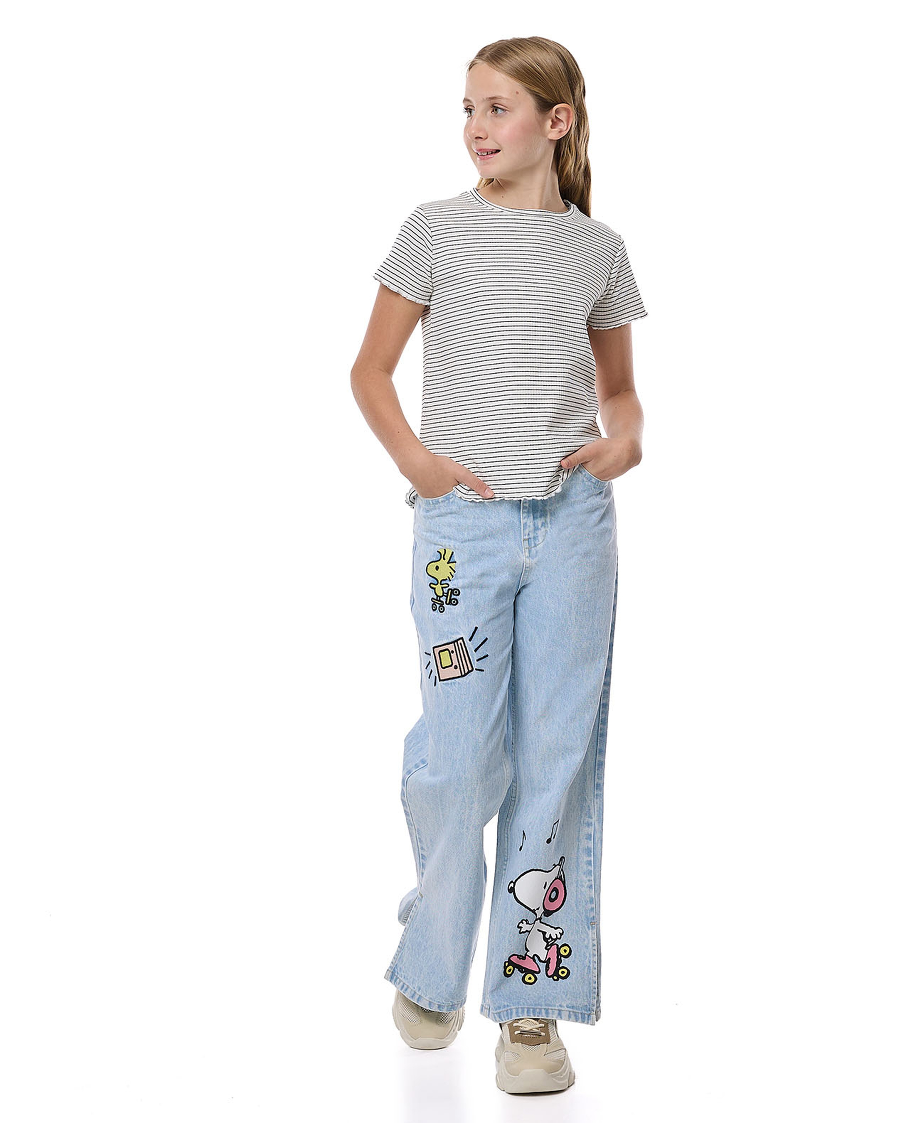 Striped T-Shirt With Crew Neck And Short Sleeves