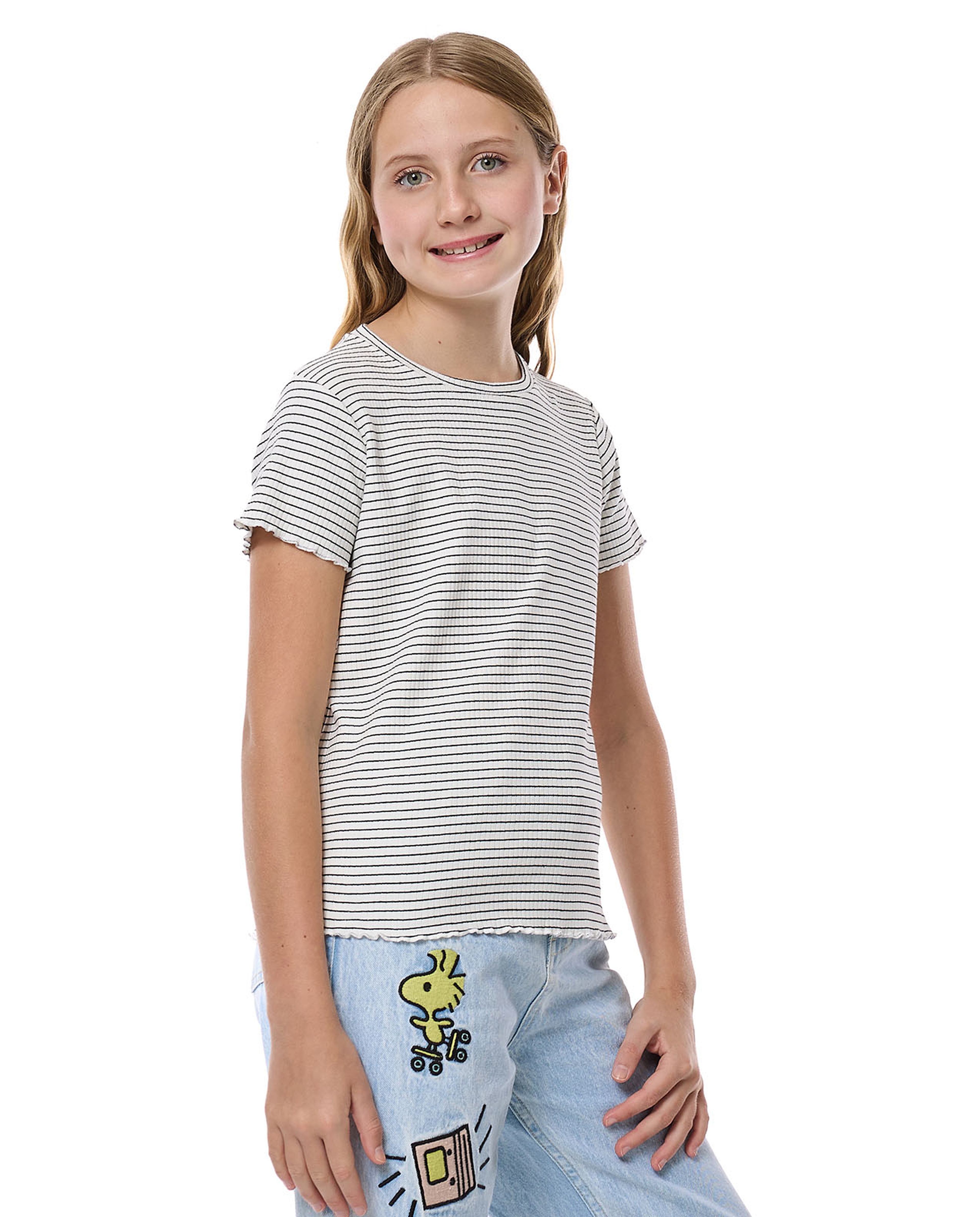 Striped T-Shirt With Crew Neck And Short Sleeves