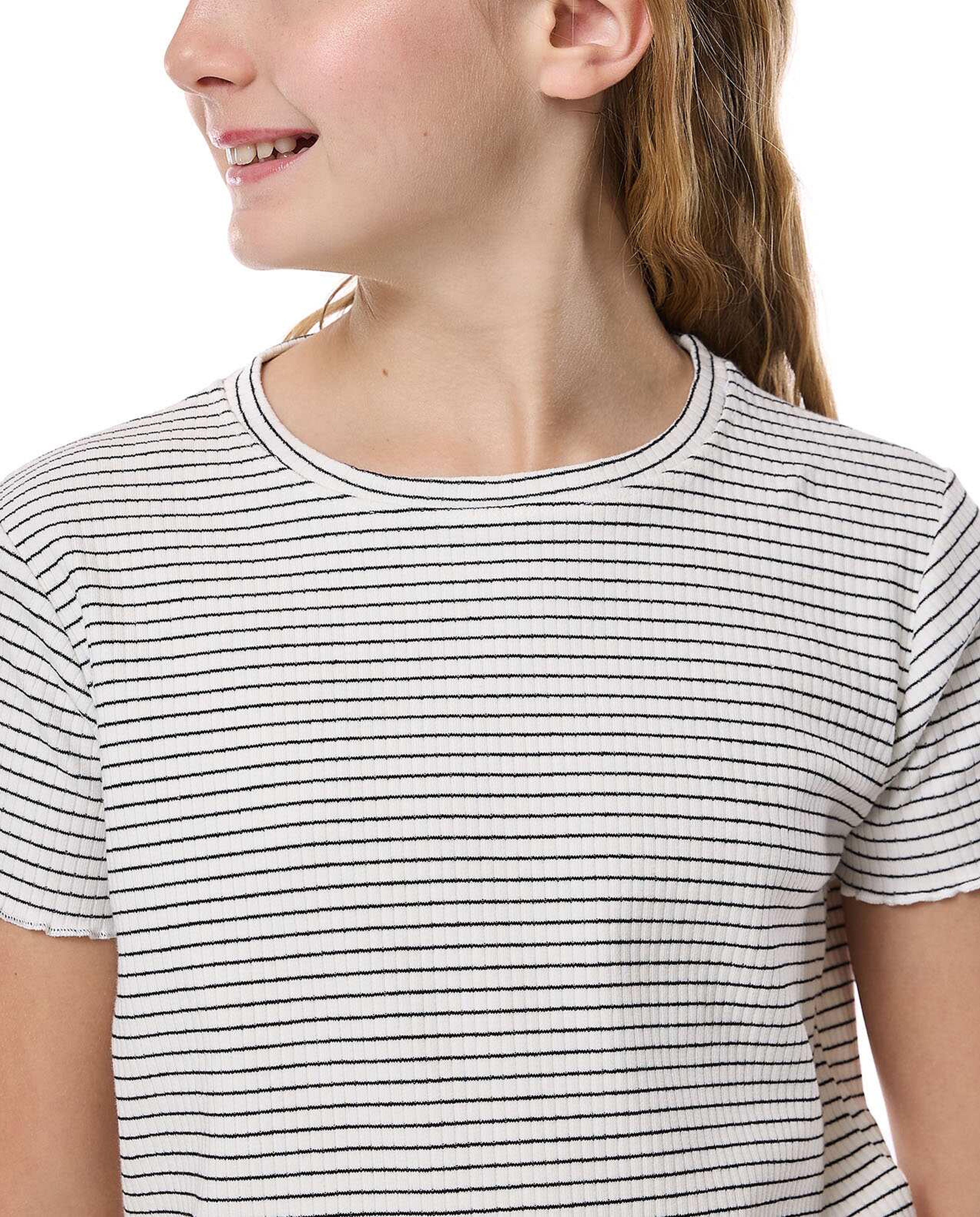 Striped T-Shirt With Crew Neck And Short Sleeves