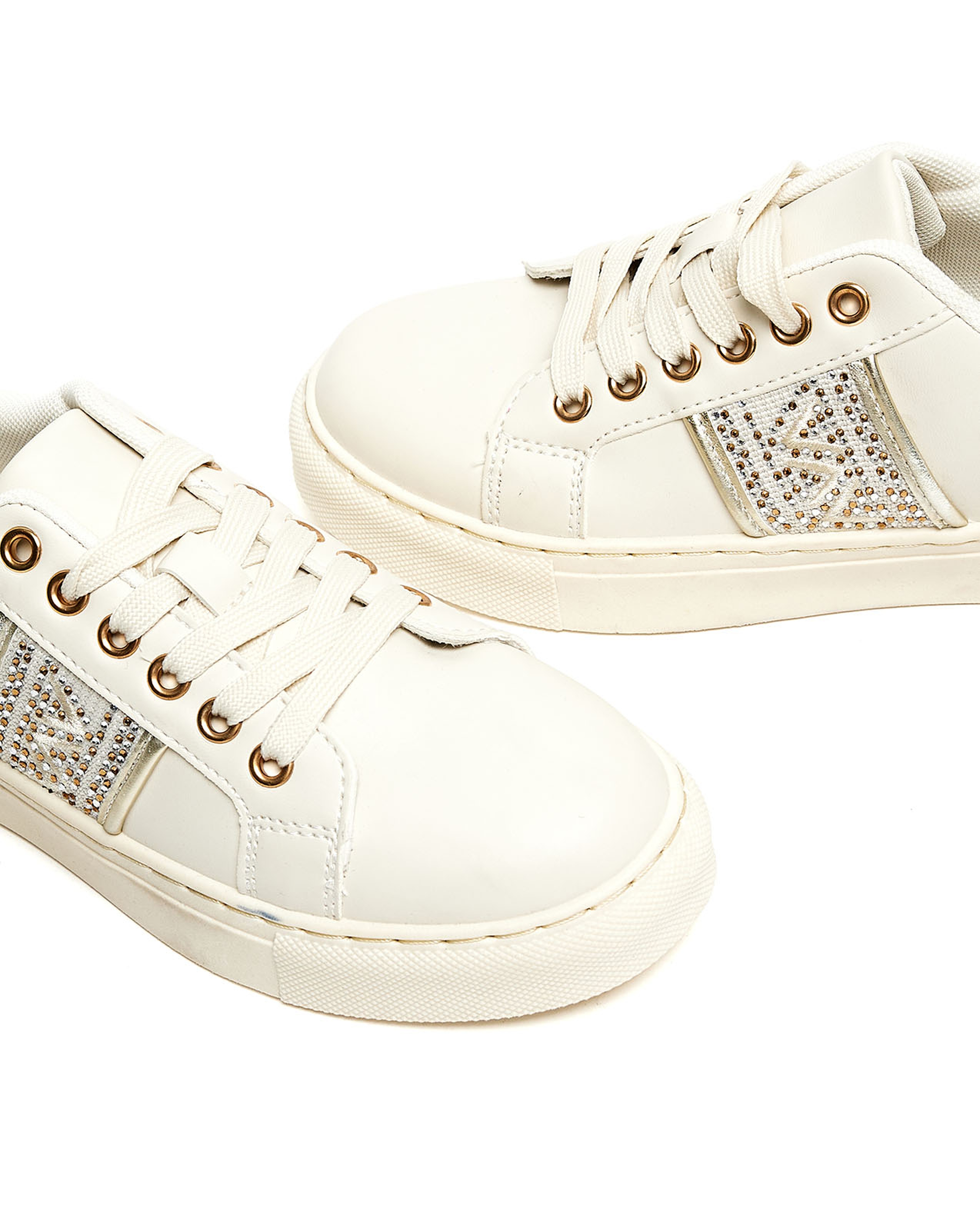 Embellished Lace Up Sneakers