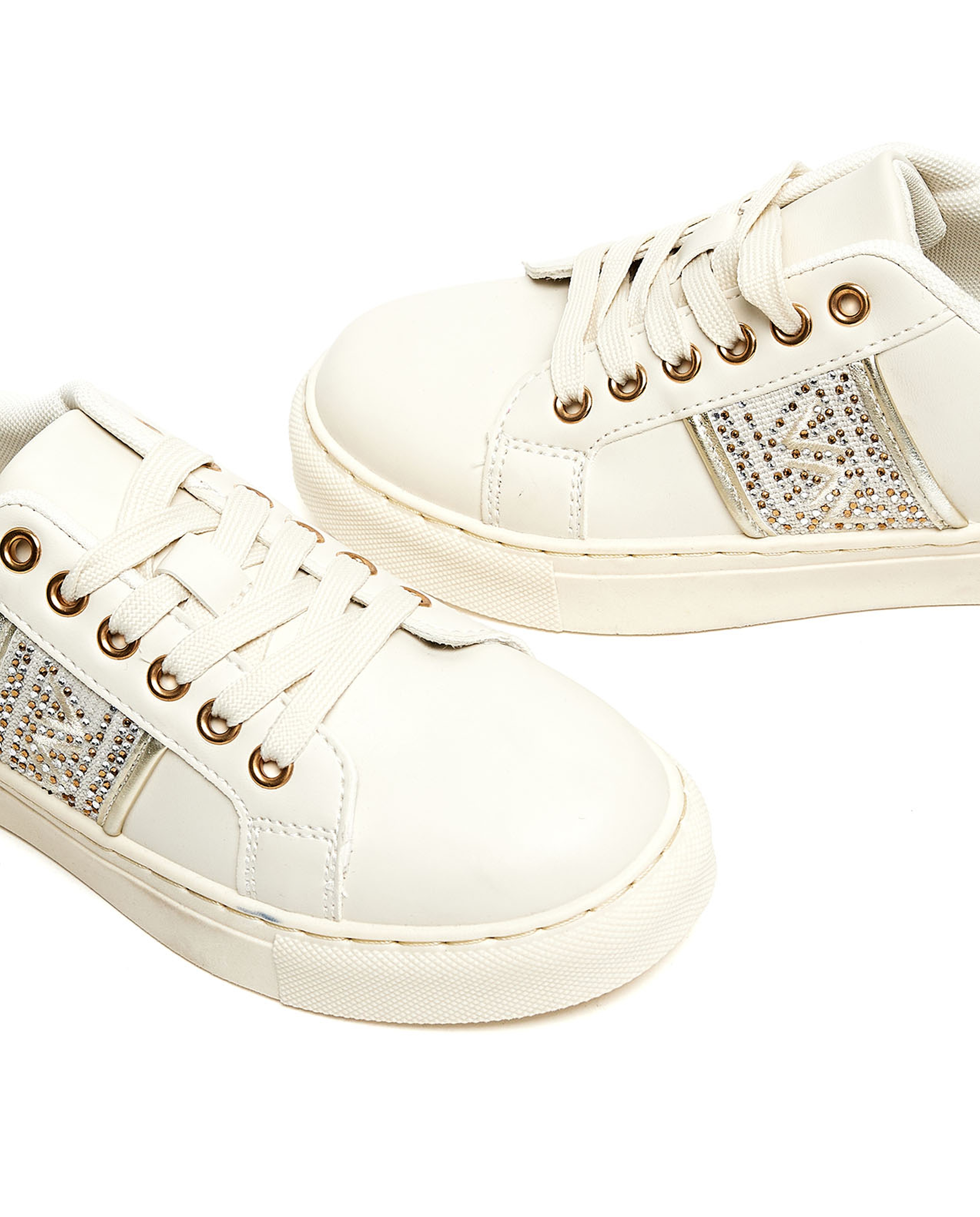 Embellished Lace Up Sneakers