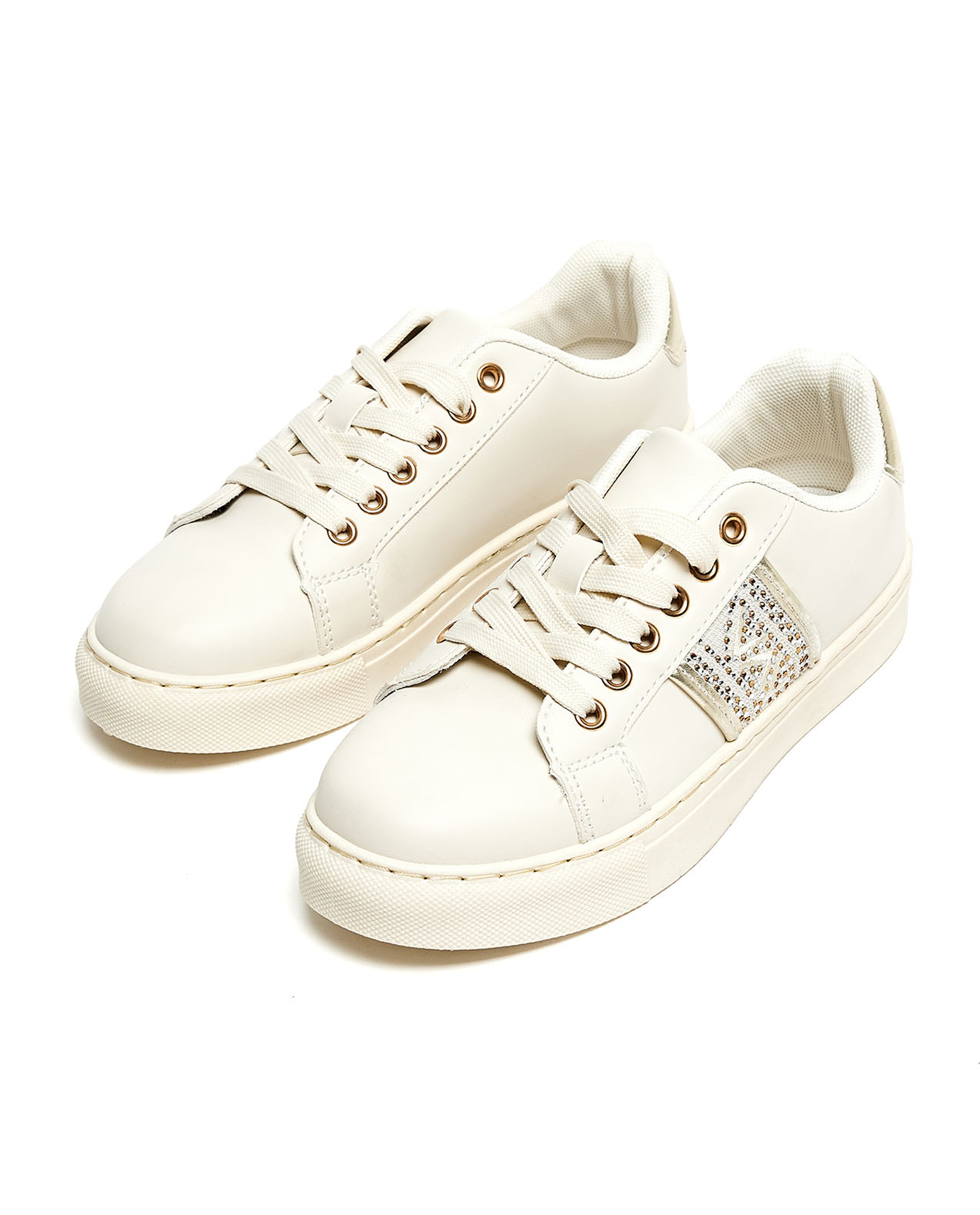 Embellished Lace Up Sneakers