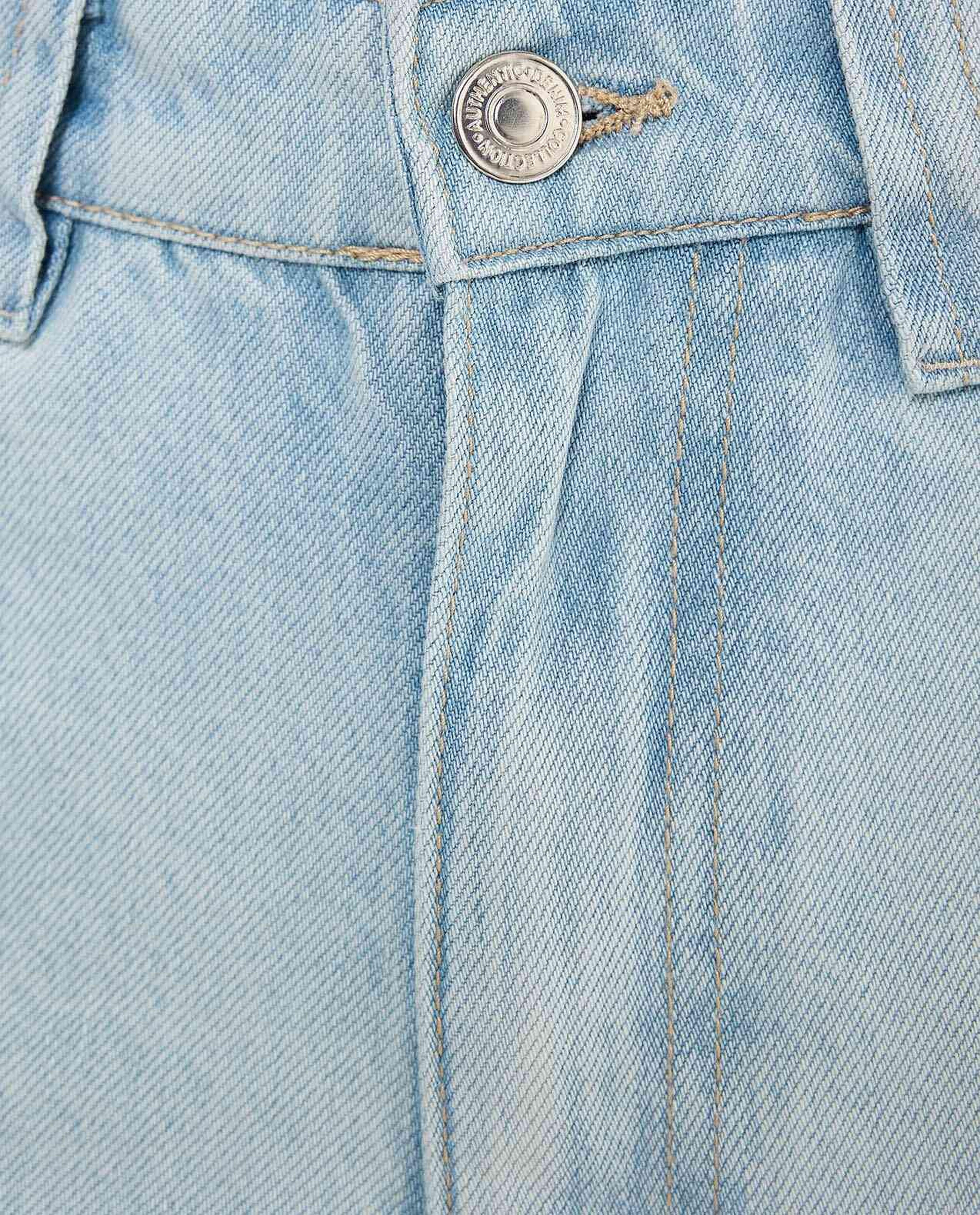 Faded Cropped Jeans with Button Closure