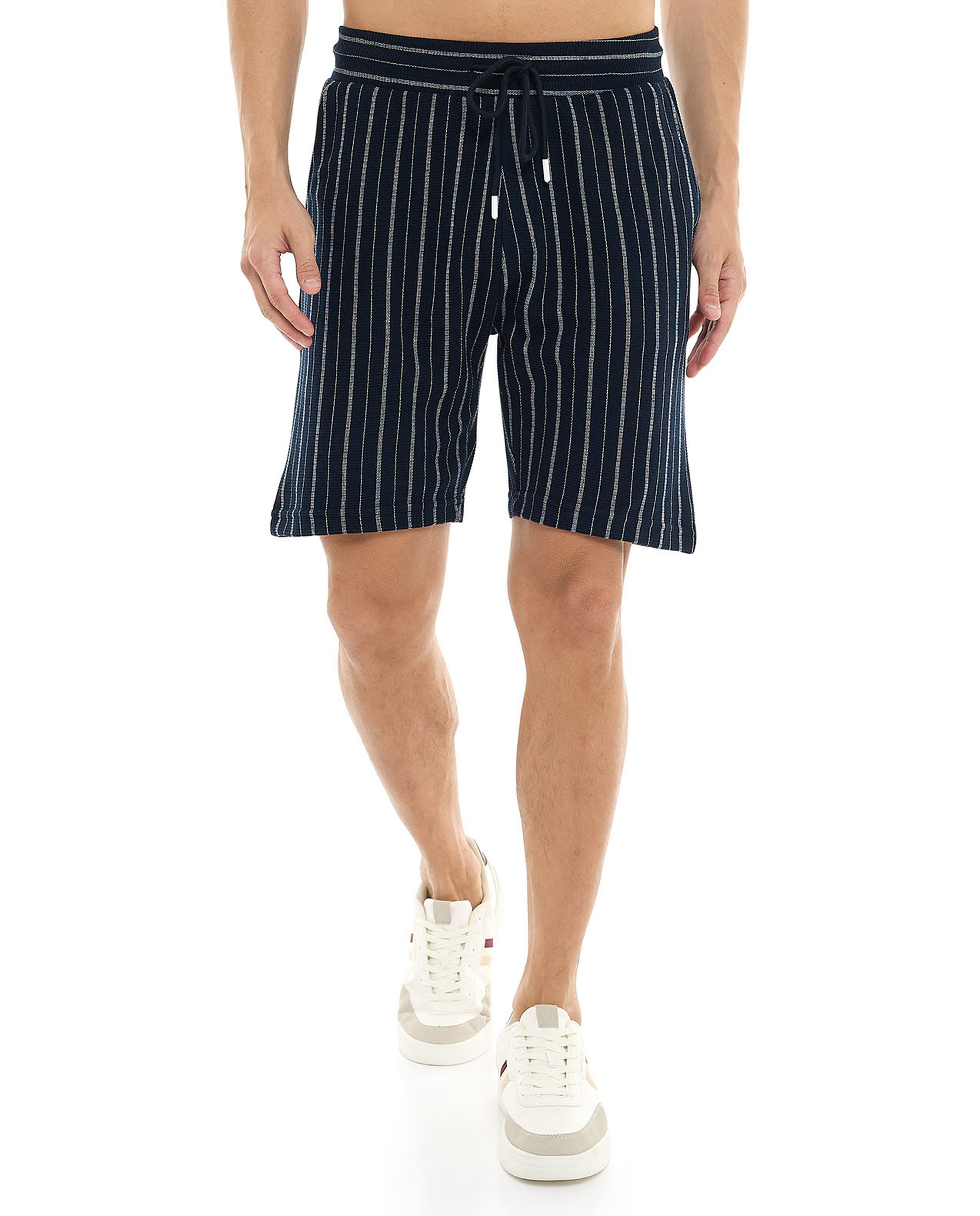 Striped Shorts with Drawstring Waist