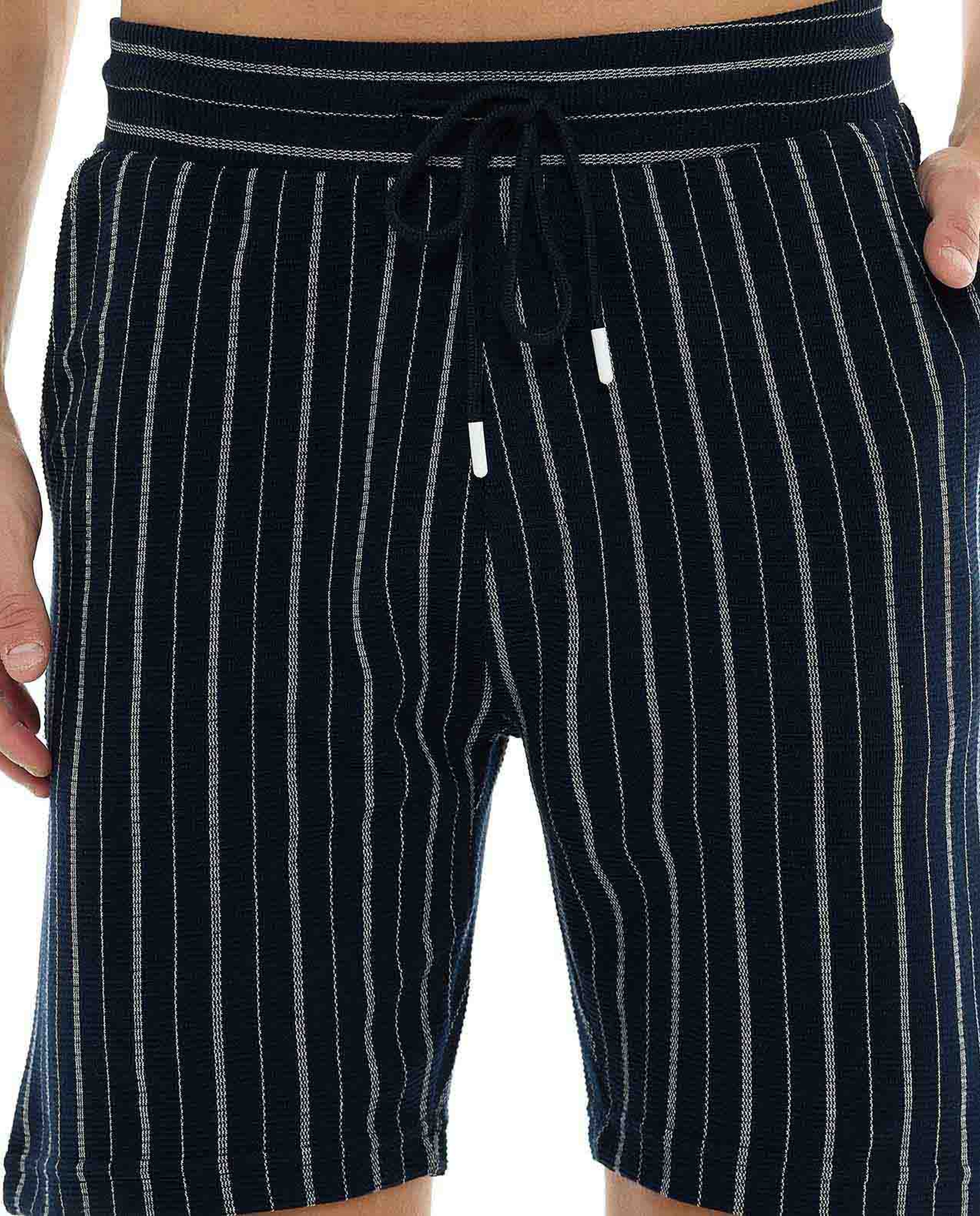 Striped Shorts with Drawstring Waist