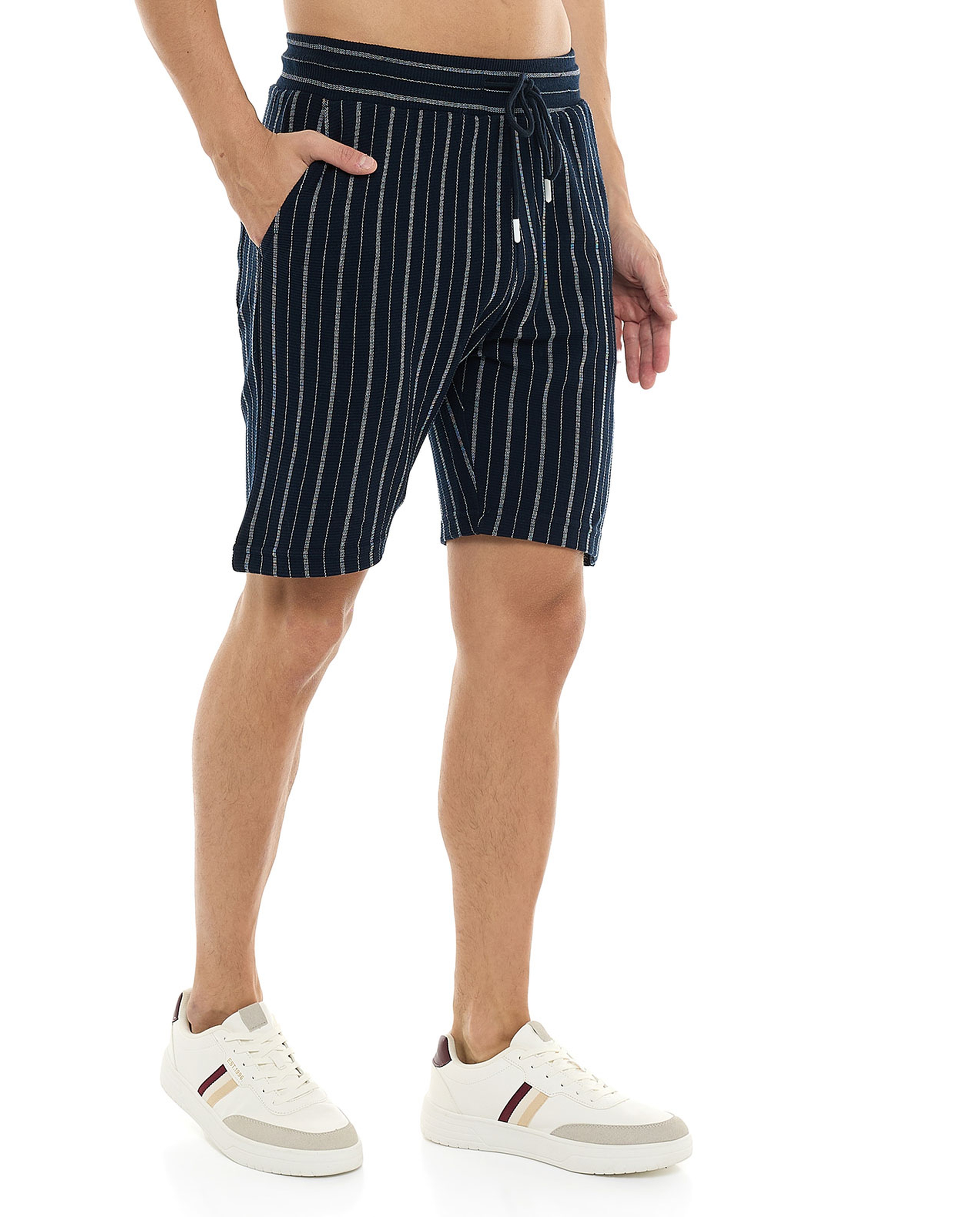 Striped Shorts with Drawstring Waist