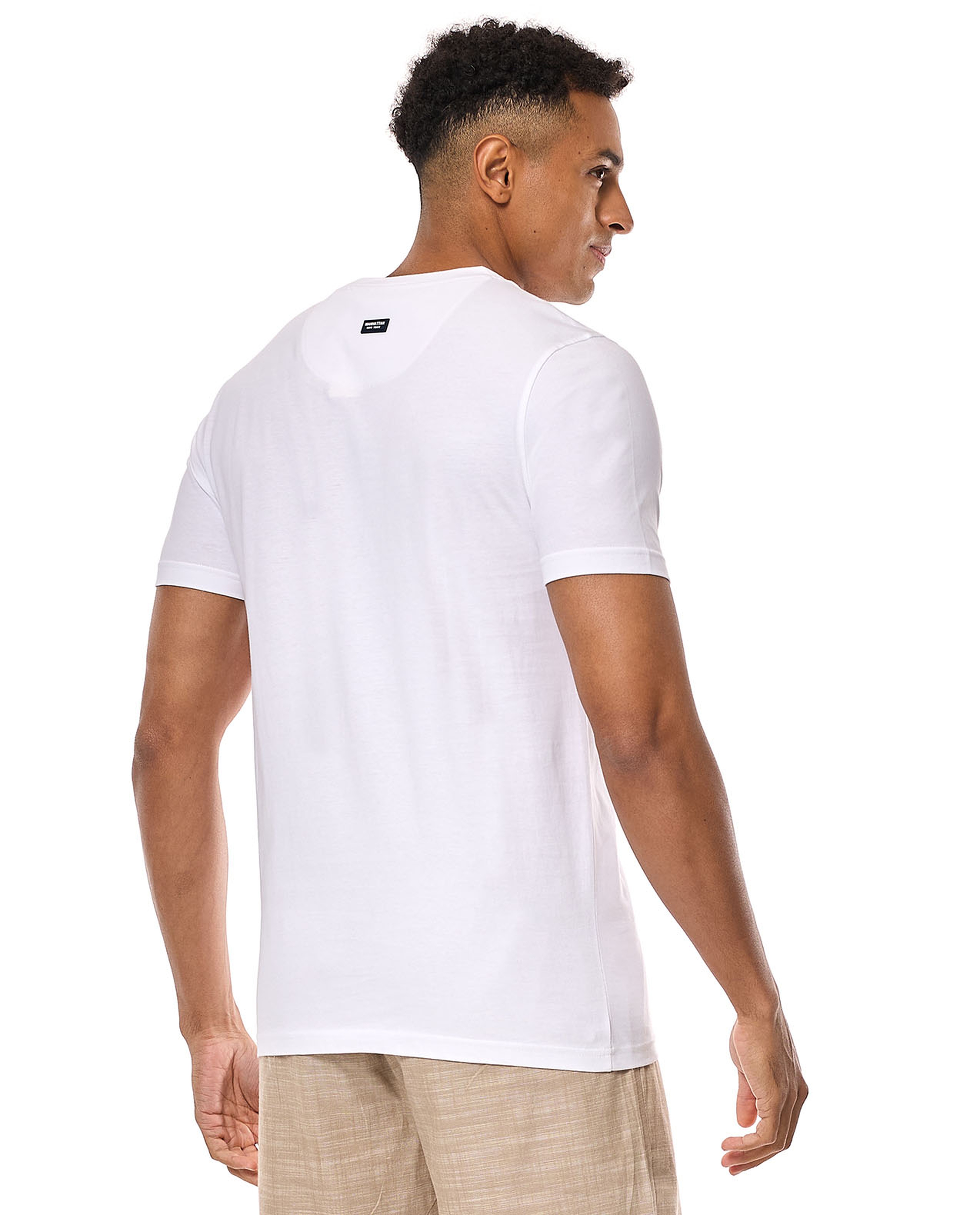 Printed T-Shirt with Crew Neck and Short Sleeves