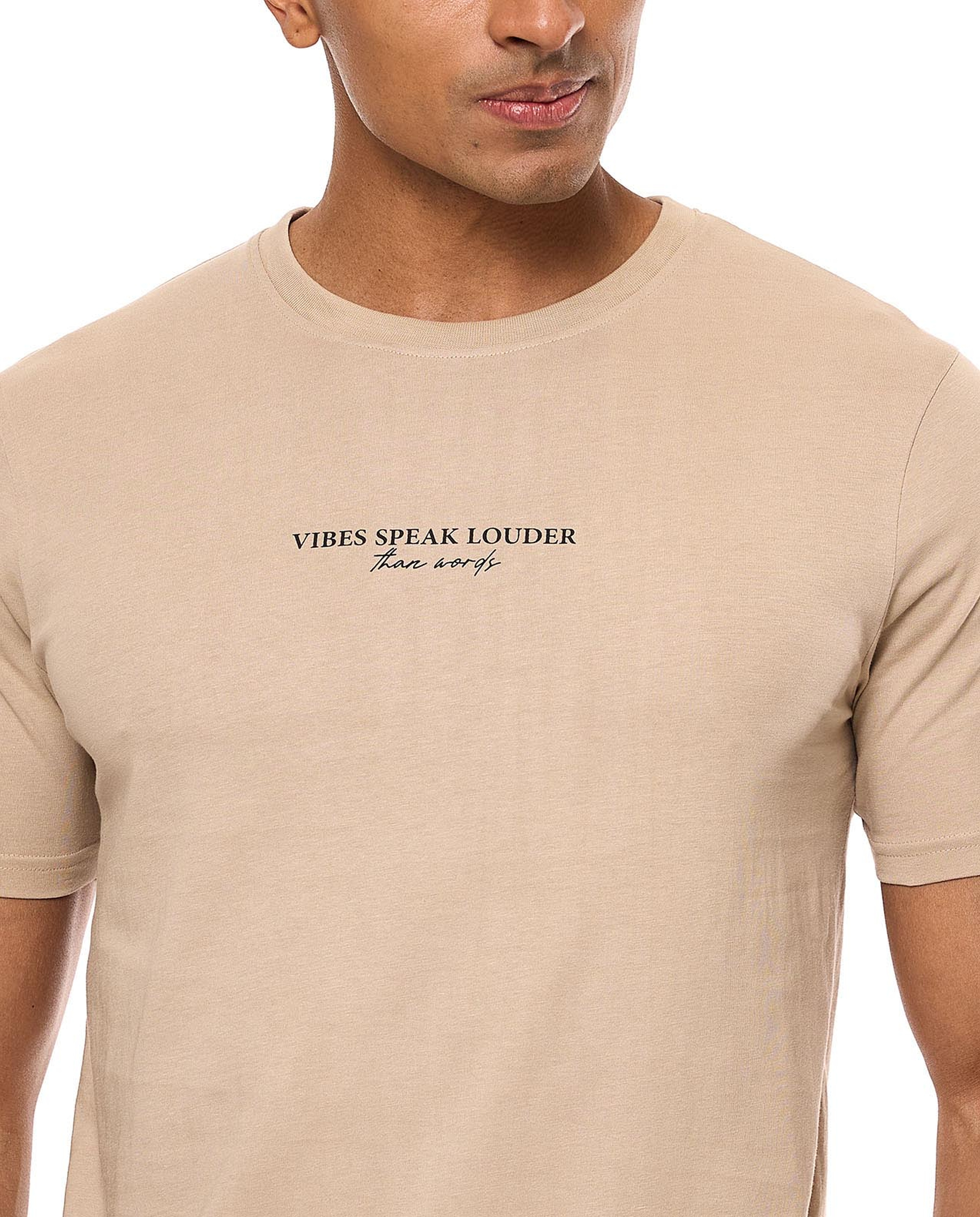 Printed T-Shirt with Crew Neck and Short Sleeves