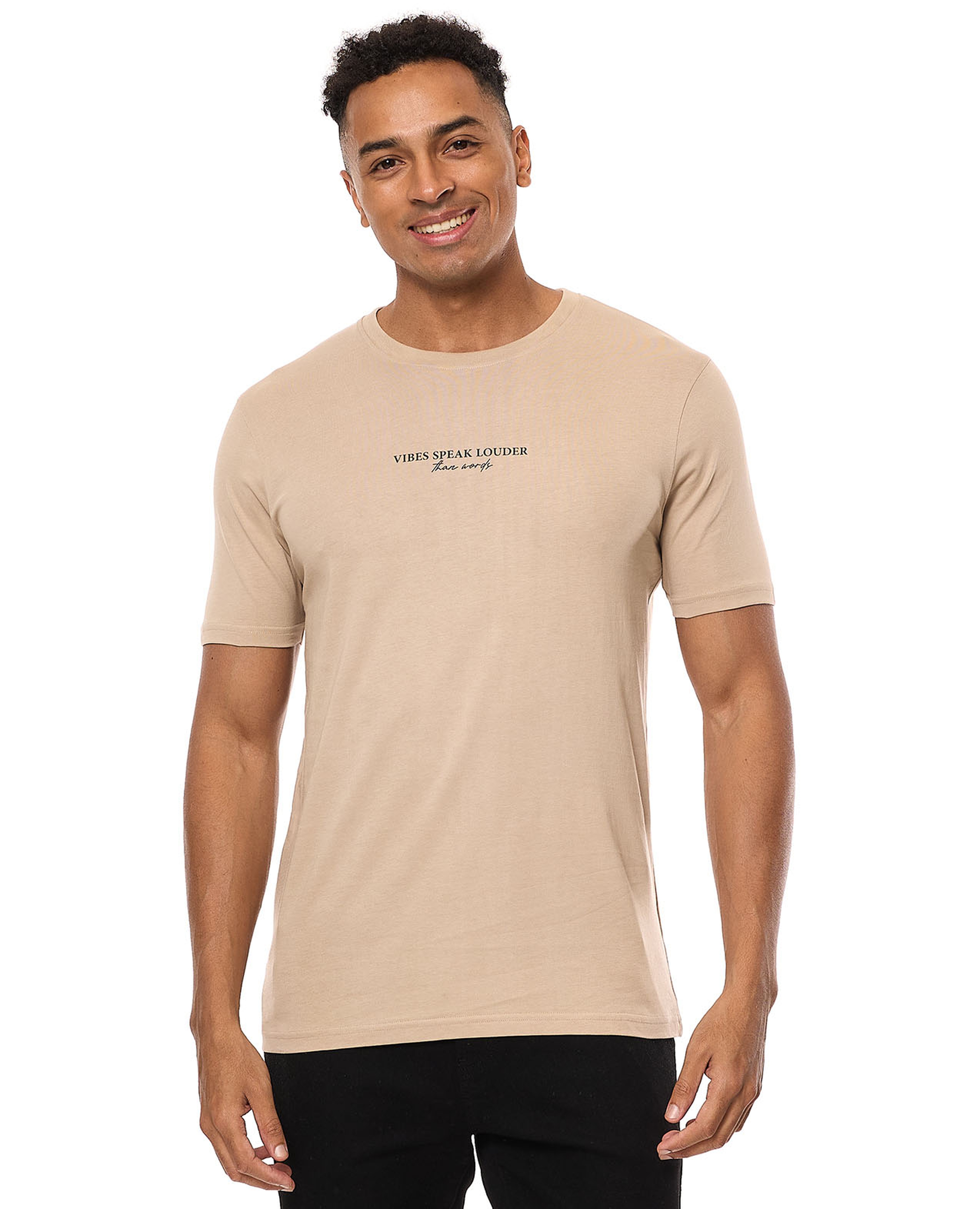 Printed T-Shirt with Crew Neck and Short Sleeves