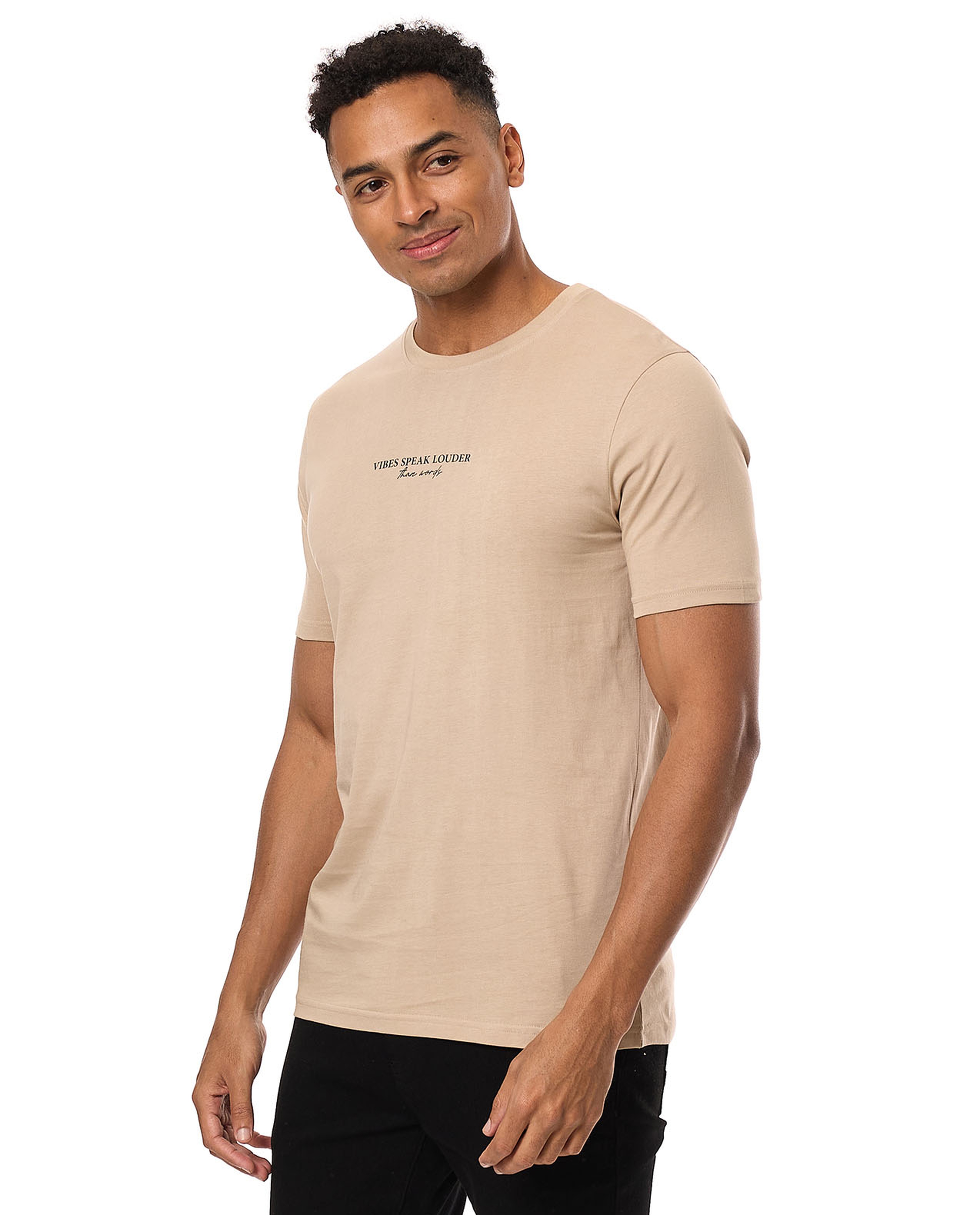 Printed T-Shirt with Crew Neck and Short Sleeves