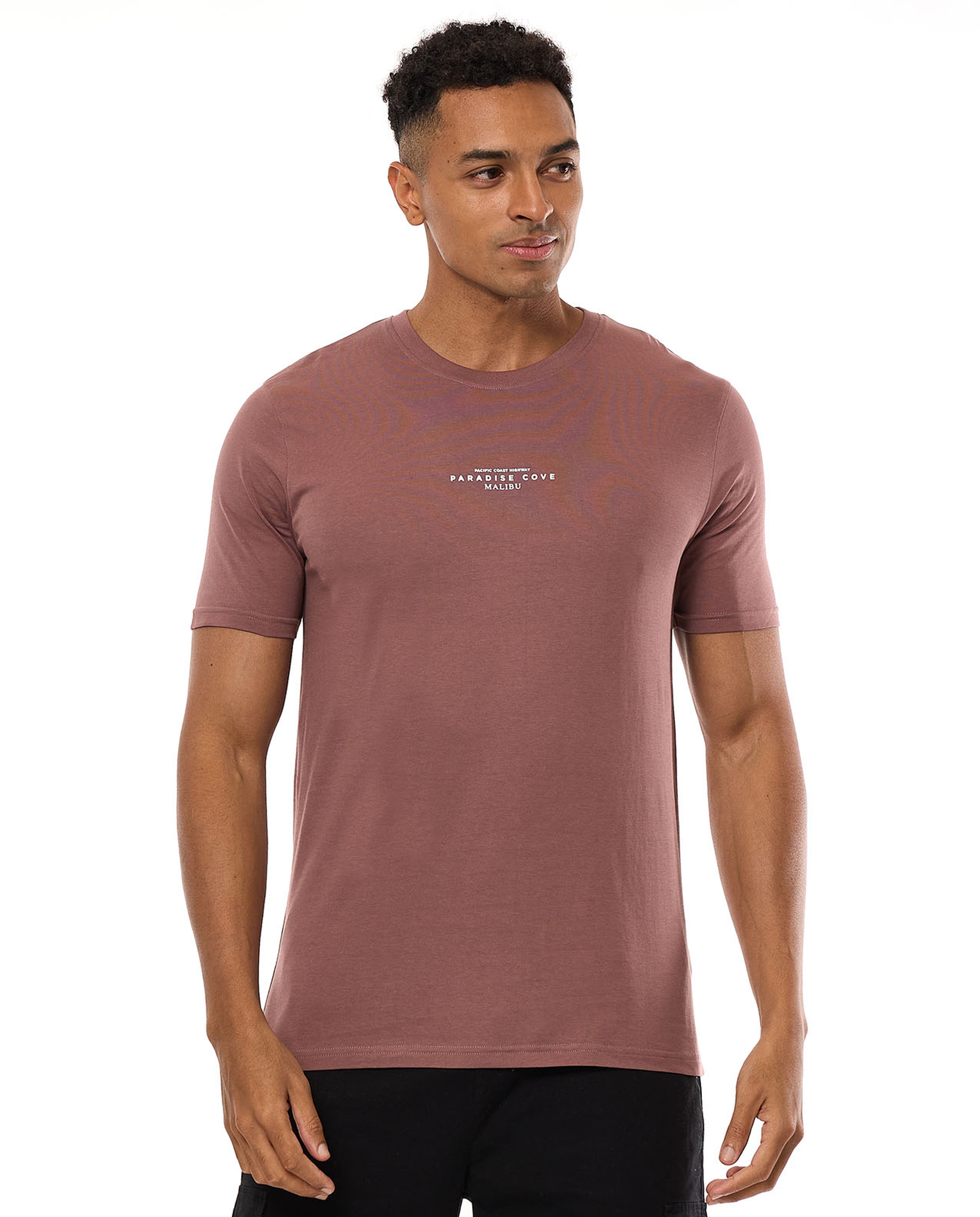 Printed T-Shirt with Crew Neck and Short Sleeves