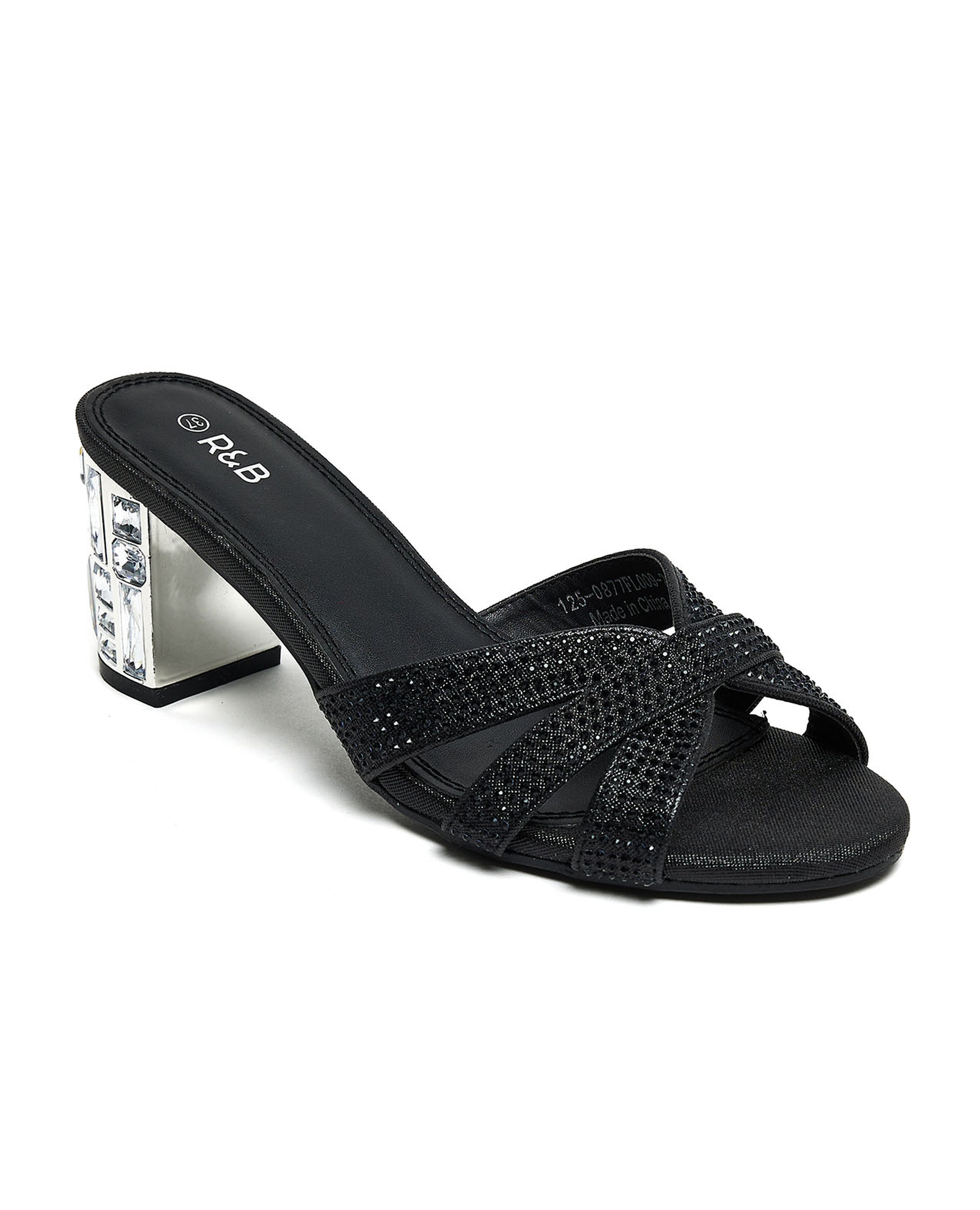 Embellished Heel Sandals