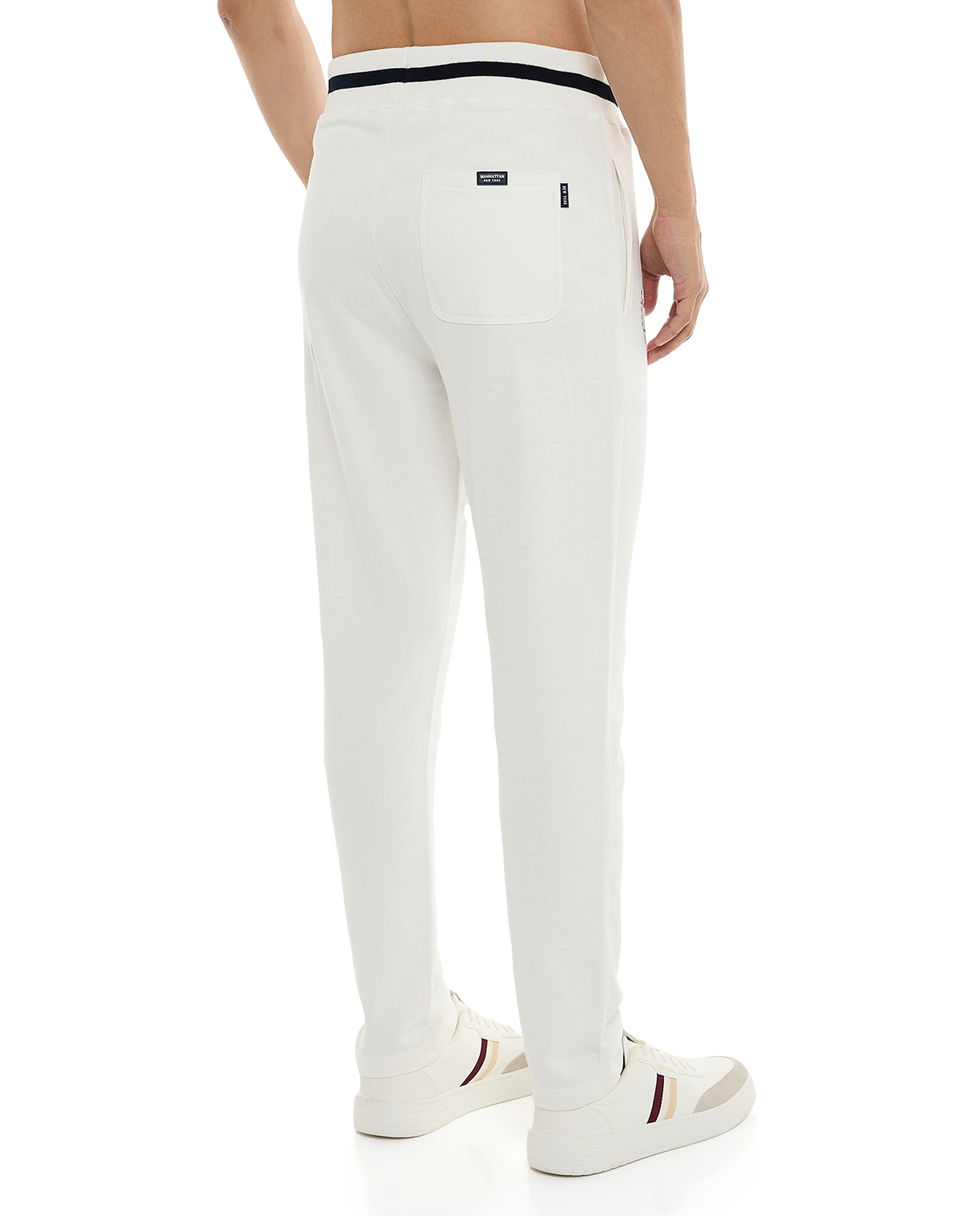 Embroidered Knit Pants with Drawstring Waist