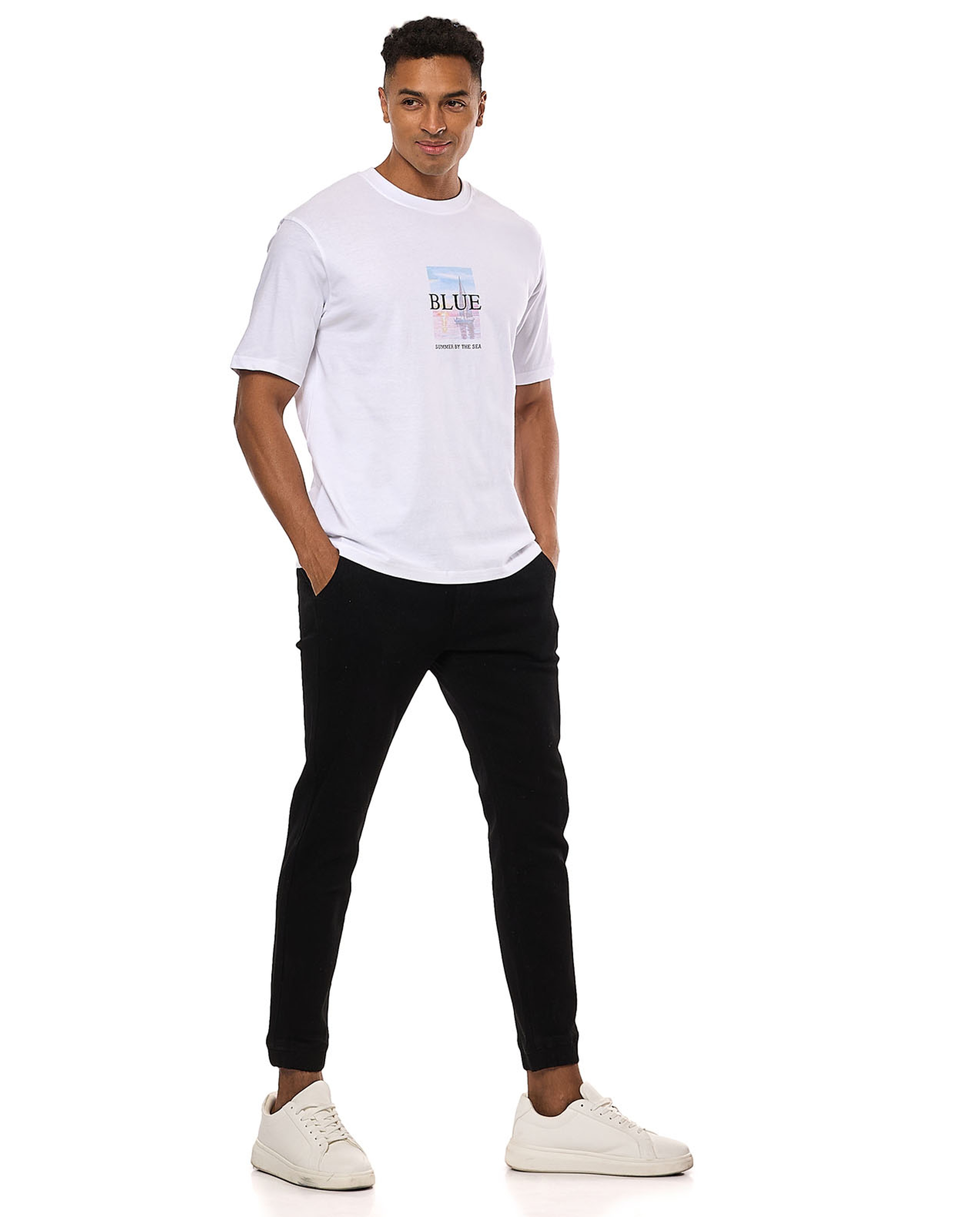 Printed T-Shirt with Crew Neck and Short Sleeves