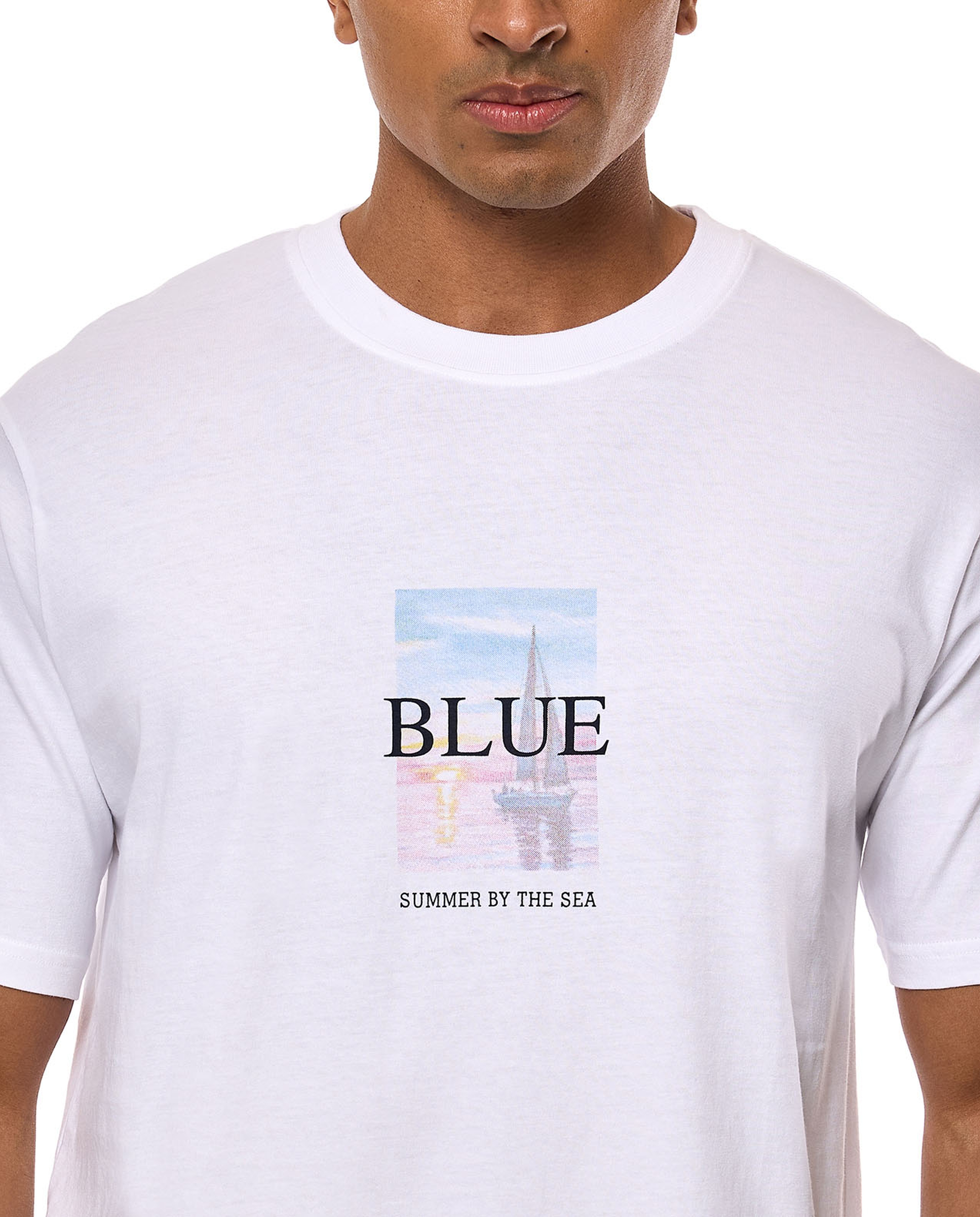 Printed T-Shirt with Crew Neck and Short Sleeves