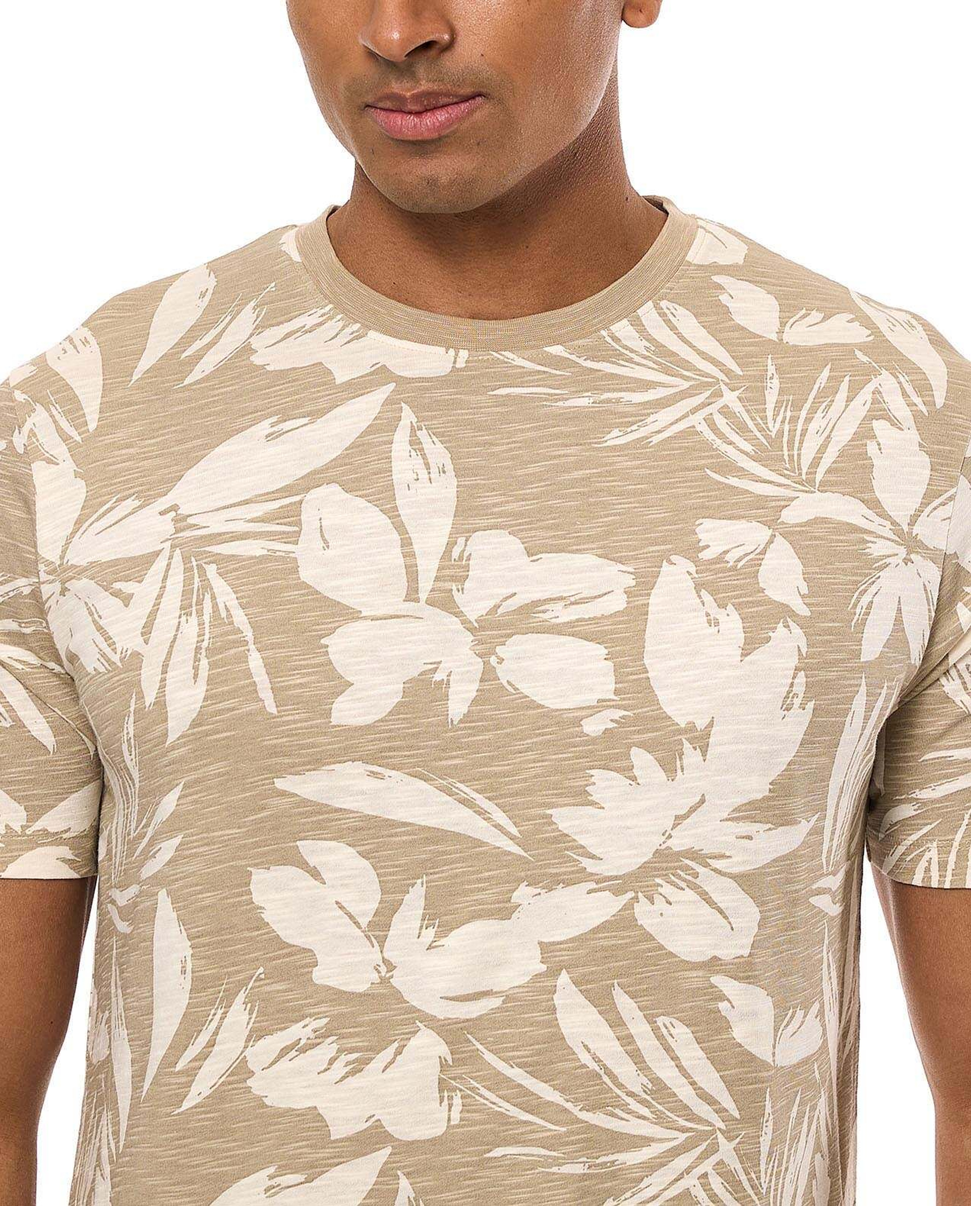 Printed T-Shirt with Crew Neck and Short Sleeves