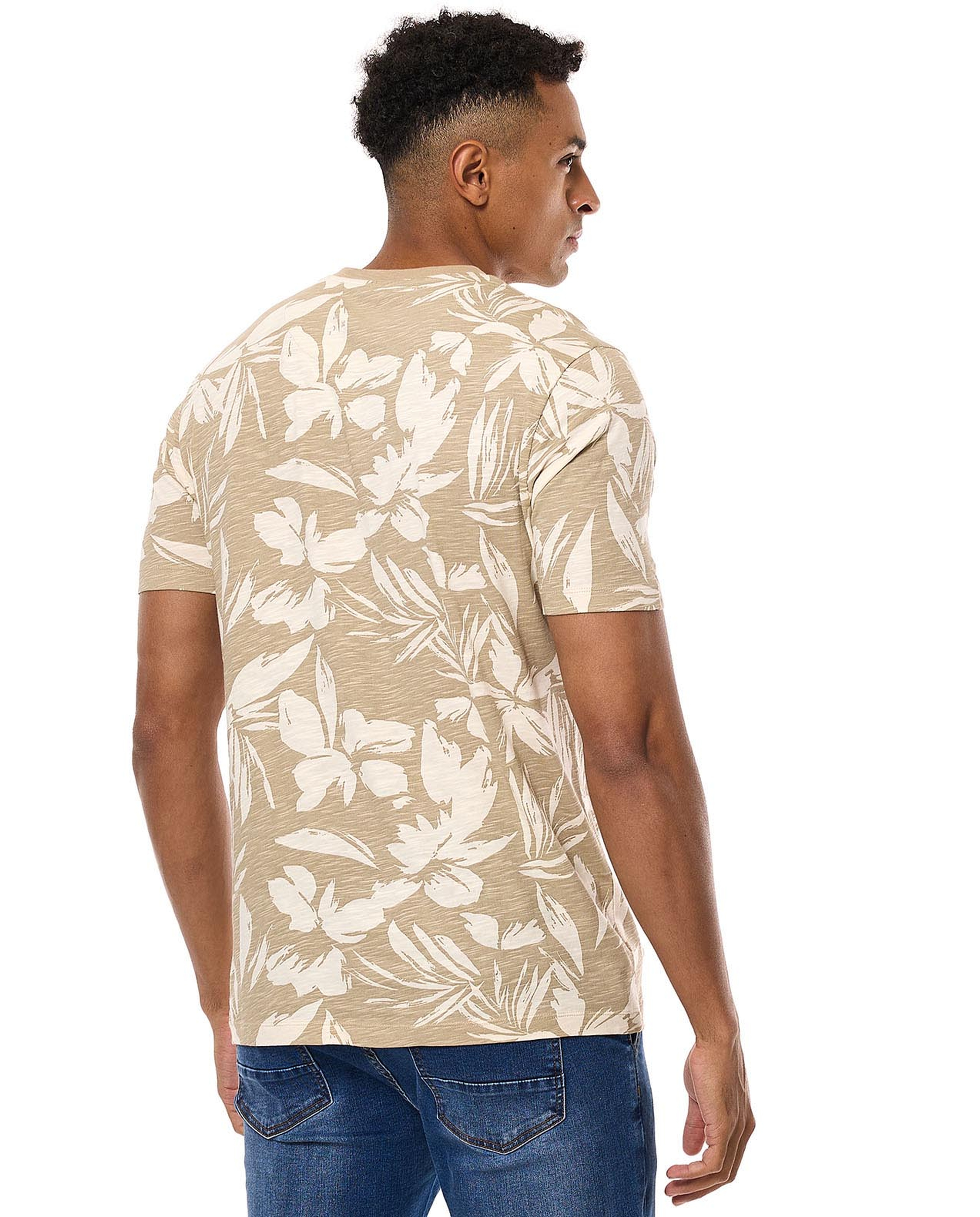 Printed T-Shirt with Crew Neck and Short Sleeves