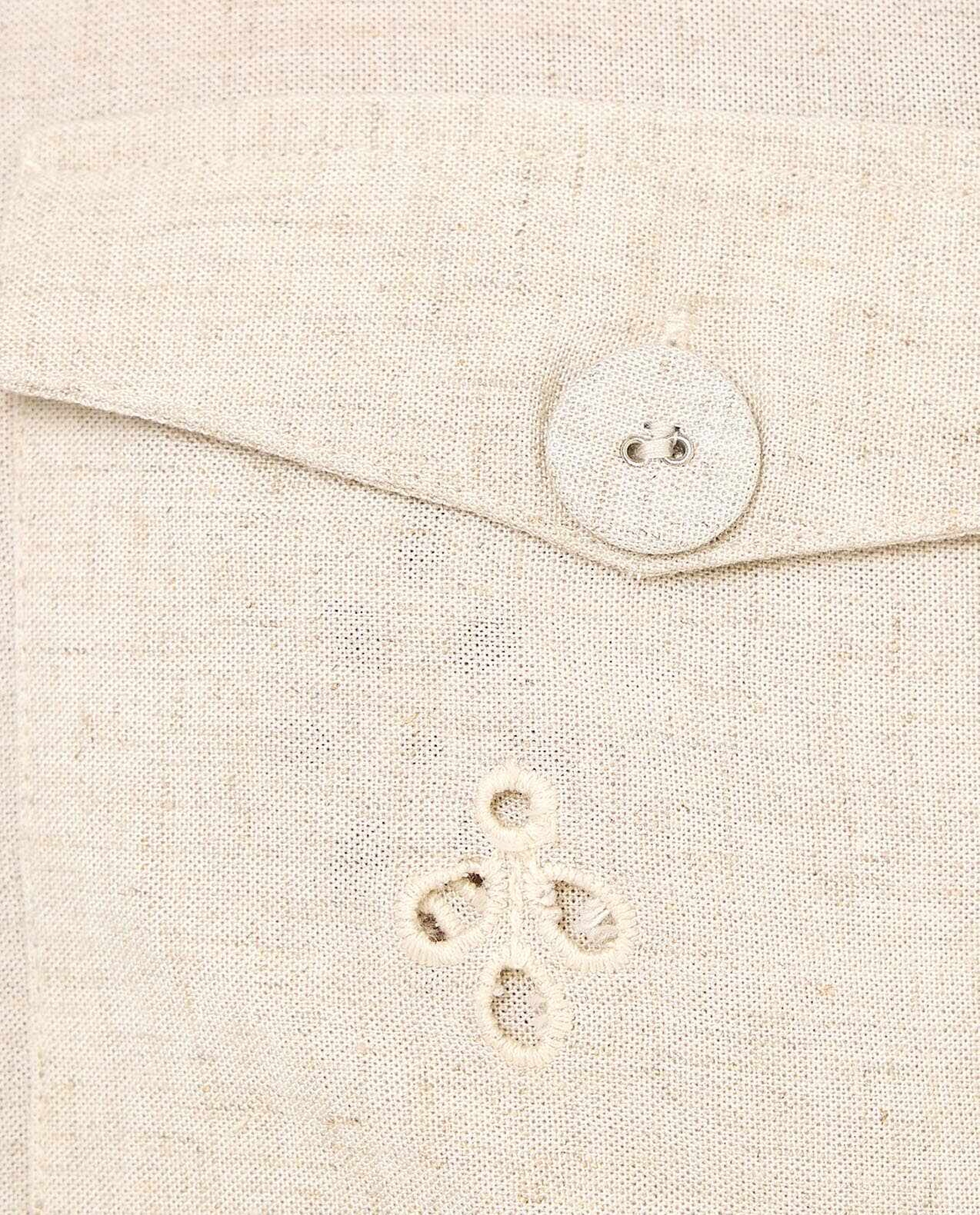 Openwork Shirt with Classic Collar and Long Sleeves