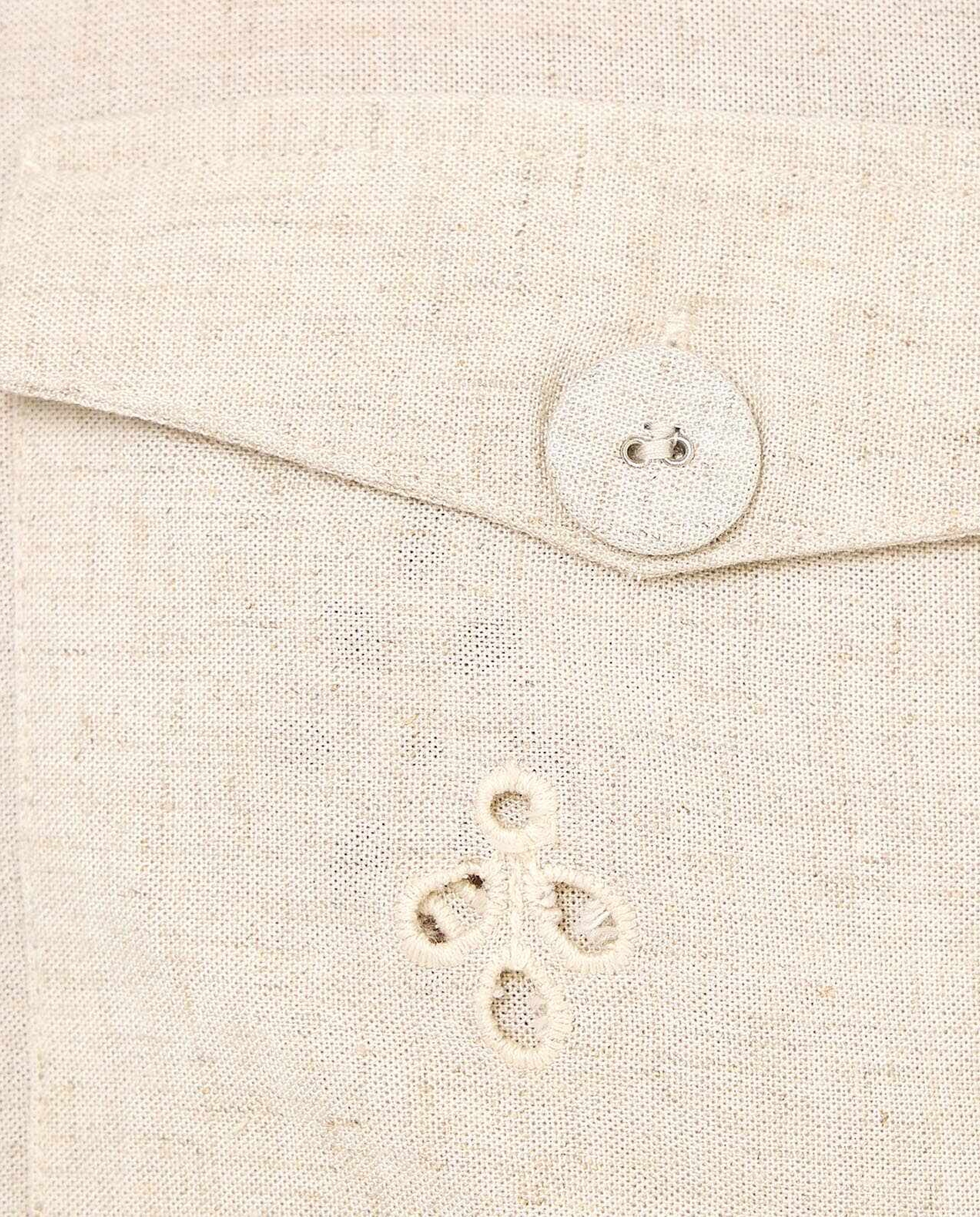 Openwork Shirt with Classic Collar and Long Sleeves