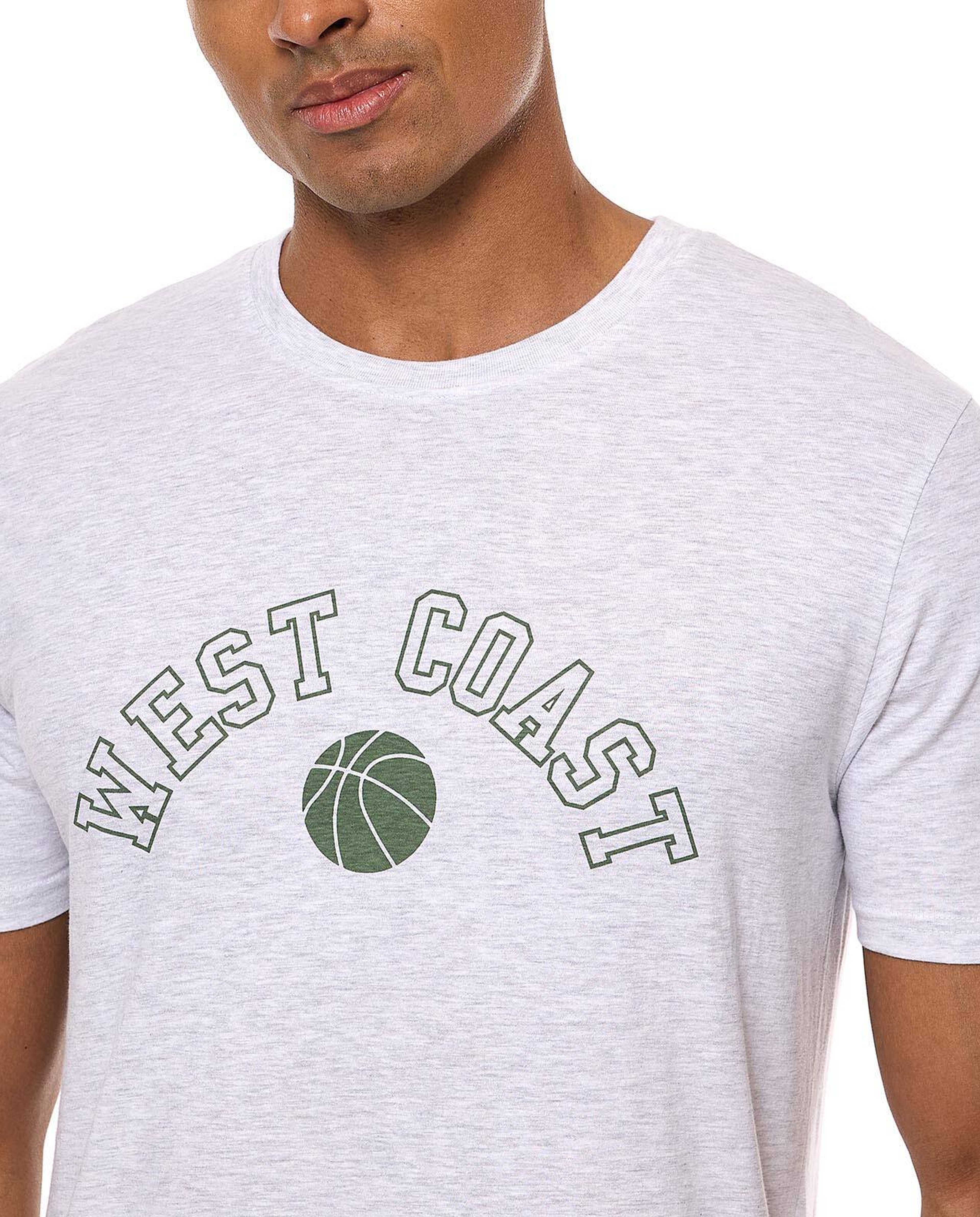 Printed T-Shirt with Crew Neck and Short Sleeves