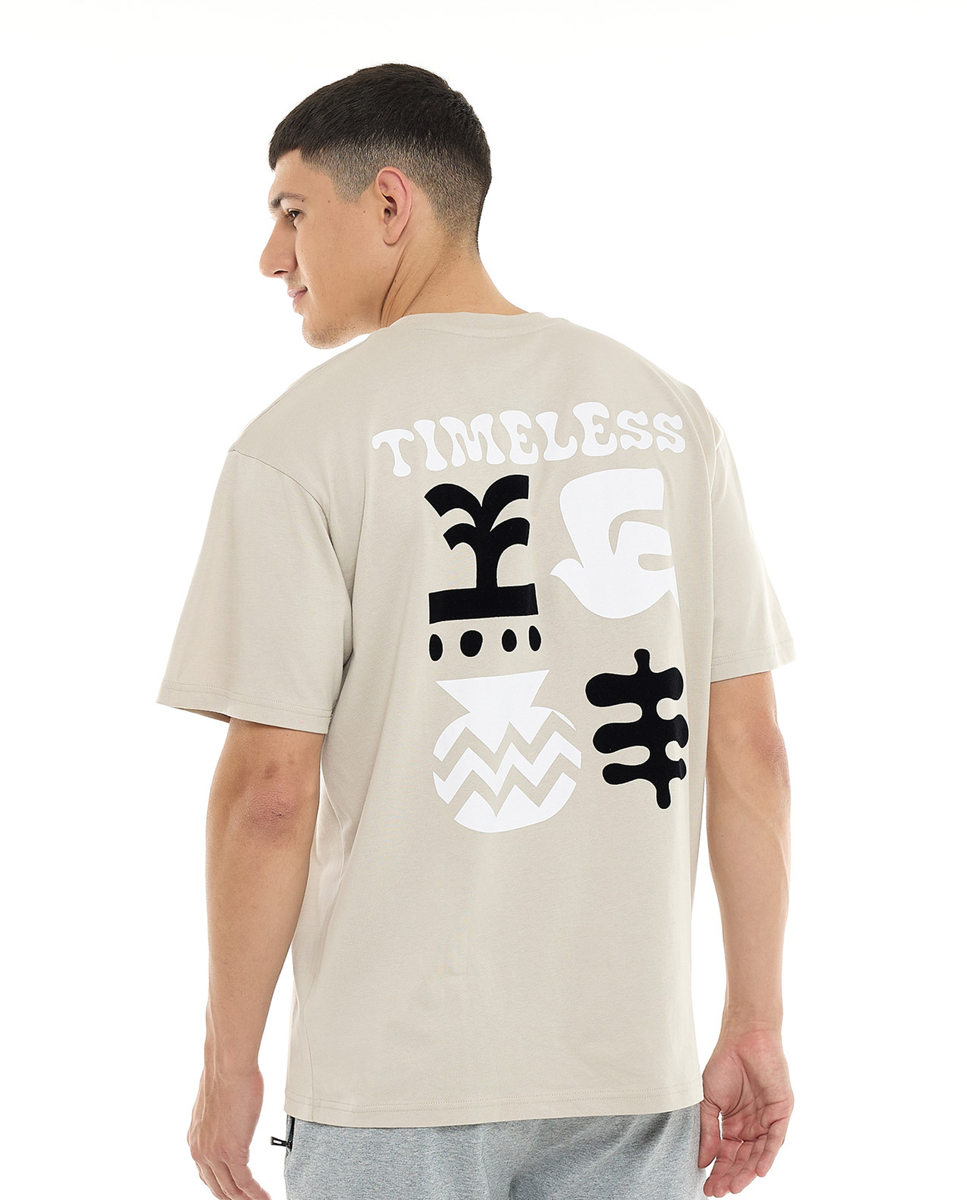 Printed T-Shirt with Crew Neck and Short Sleeves