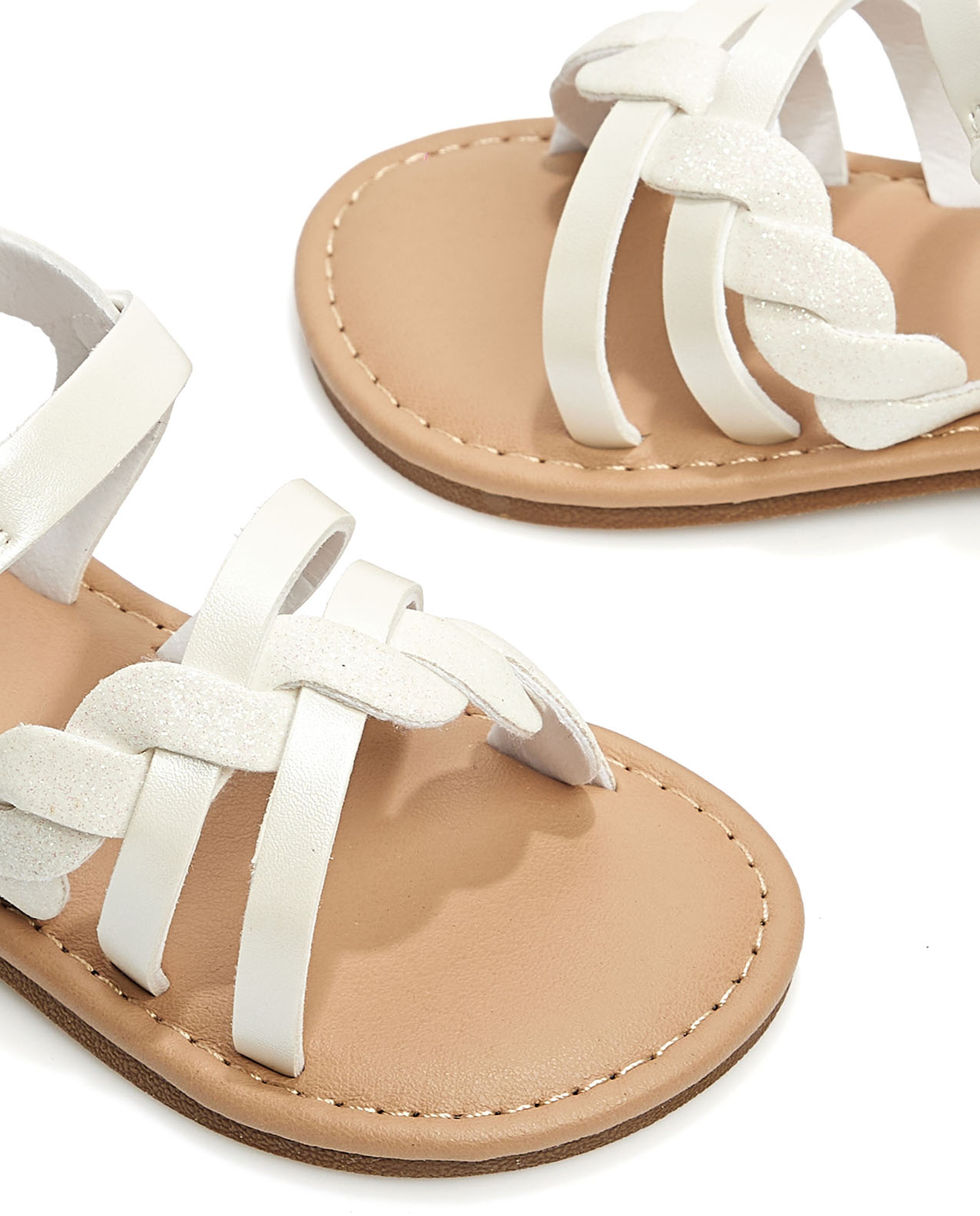 Braided Strap Flat Sandals