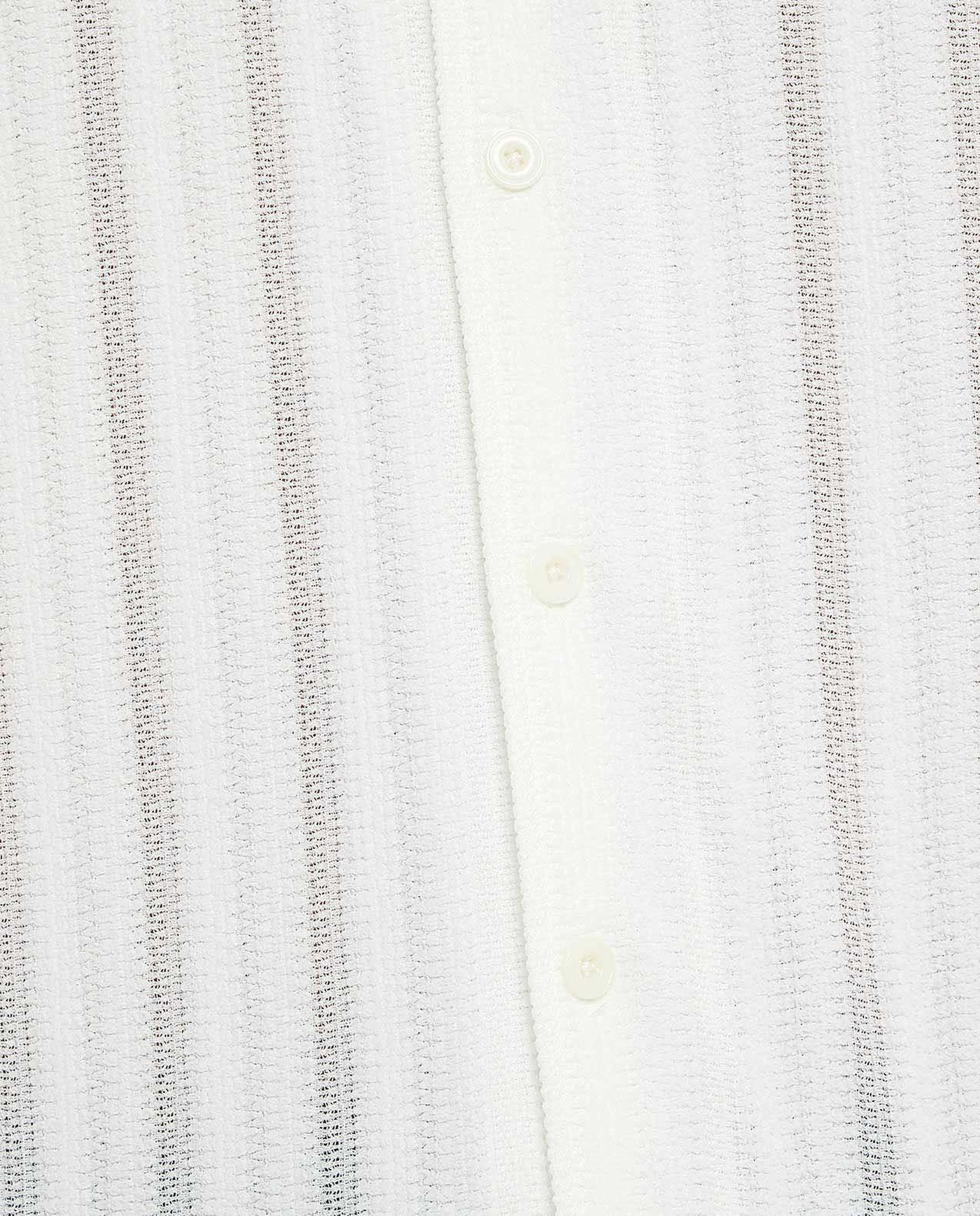 Striped Shirt with Revere Collar and Short Sleeves