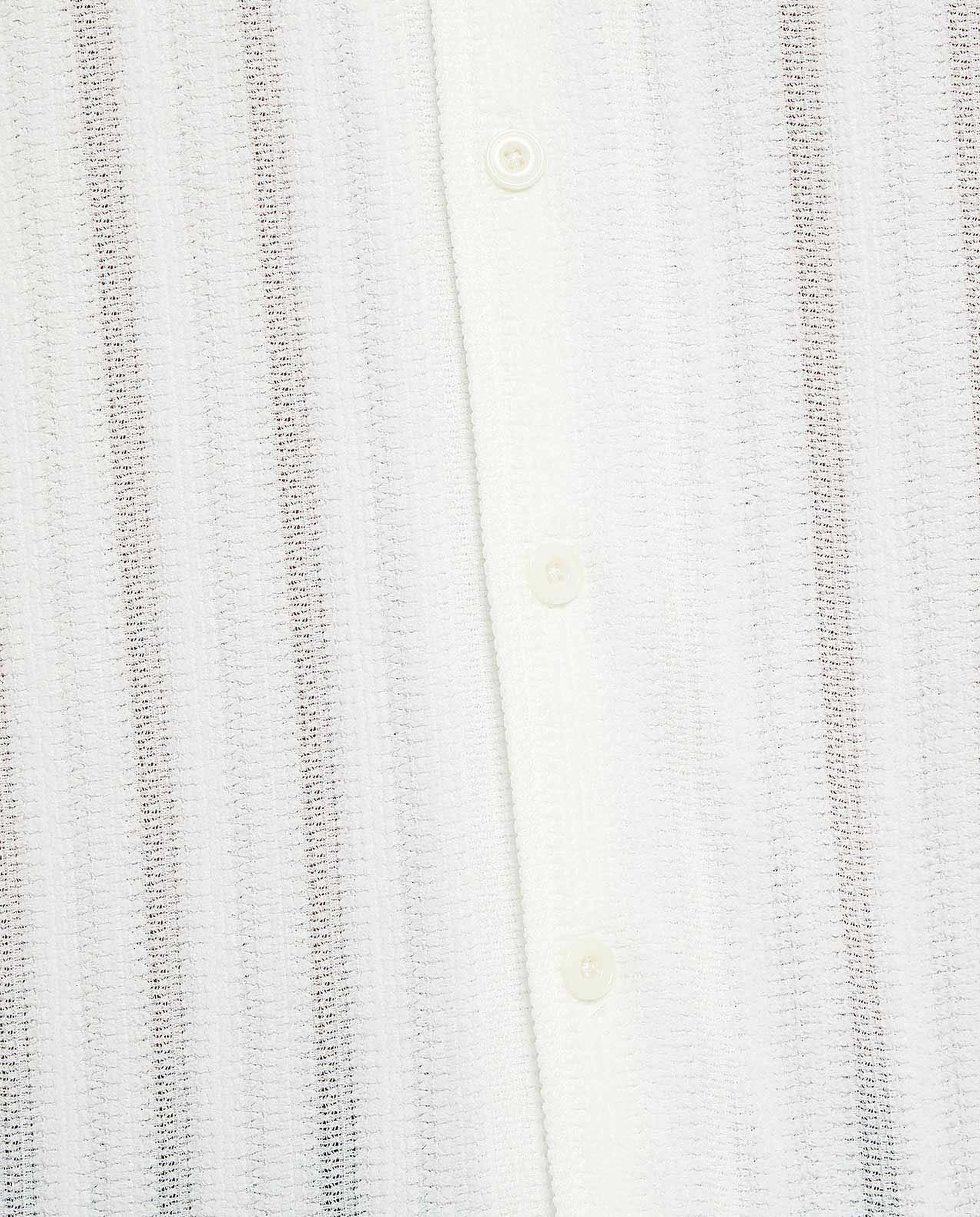 Striped Shirt with Revere Collar and Short Sleeves