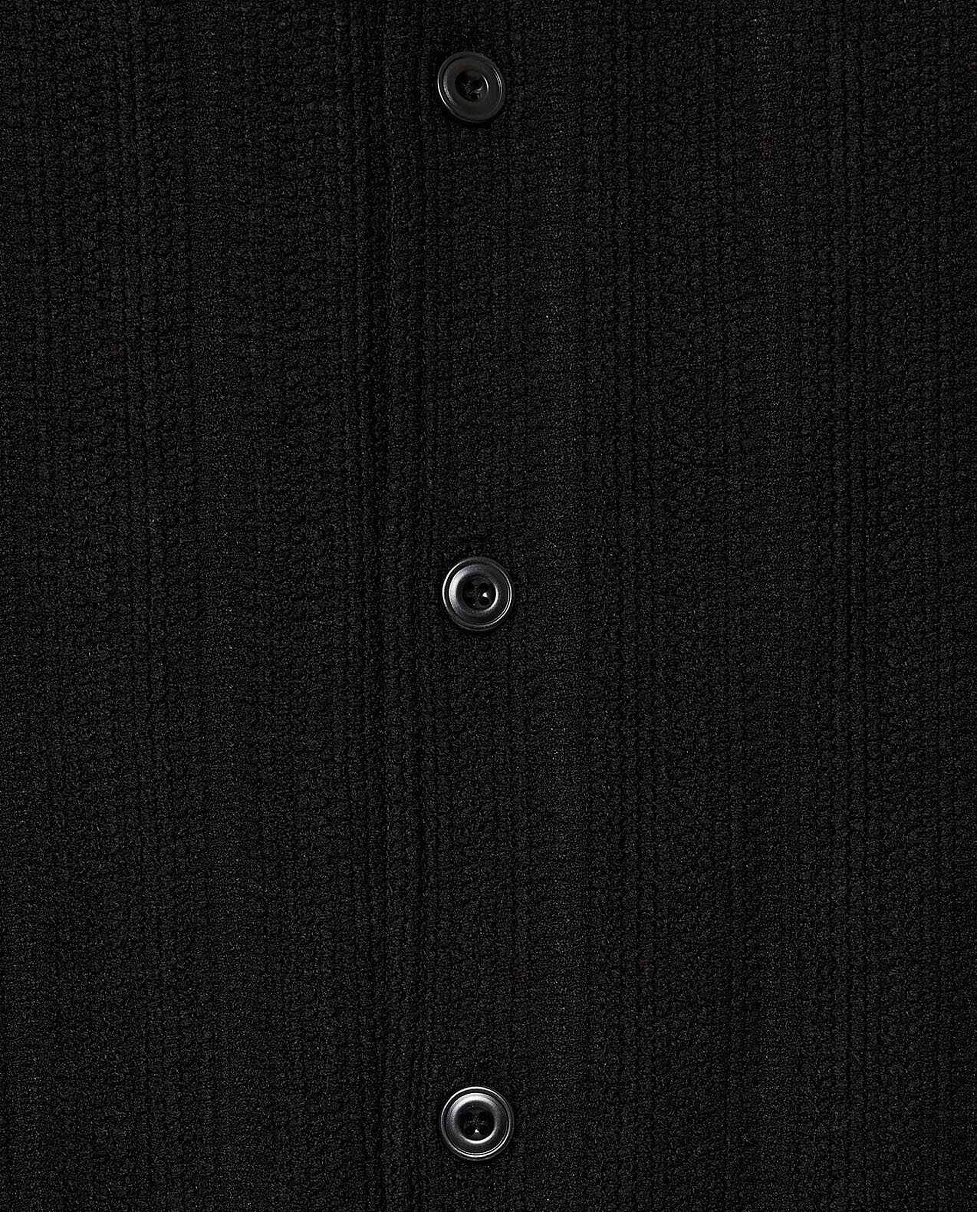 Striped Shirt with Revere Collar and Short Sleeves