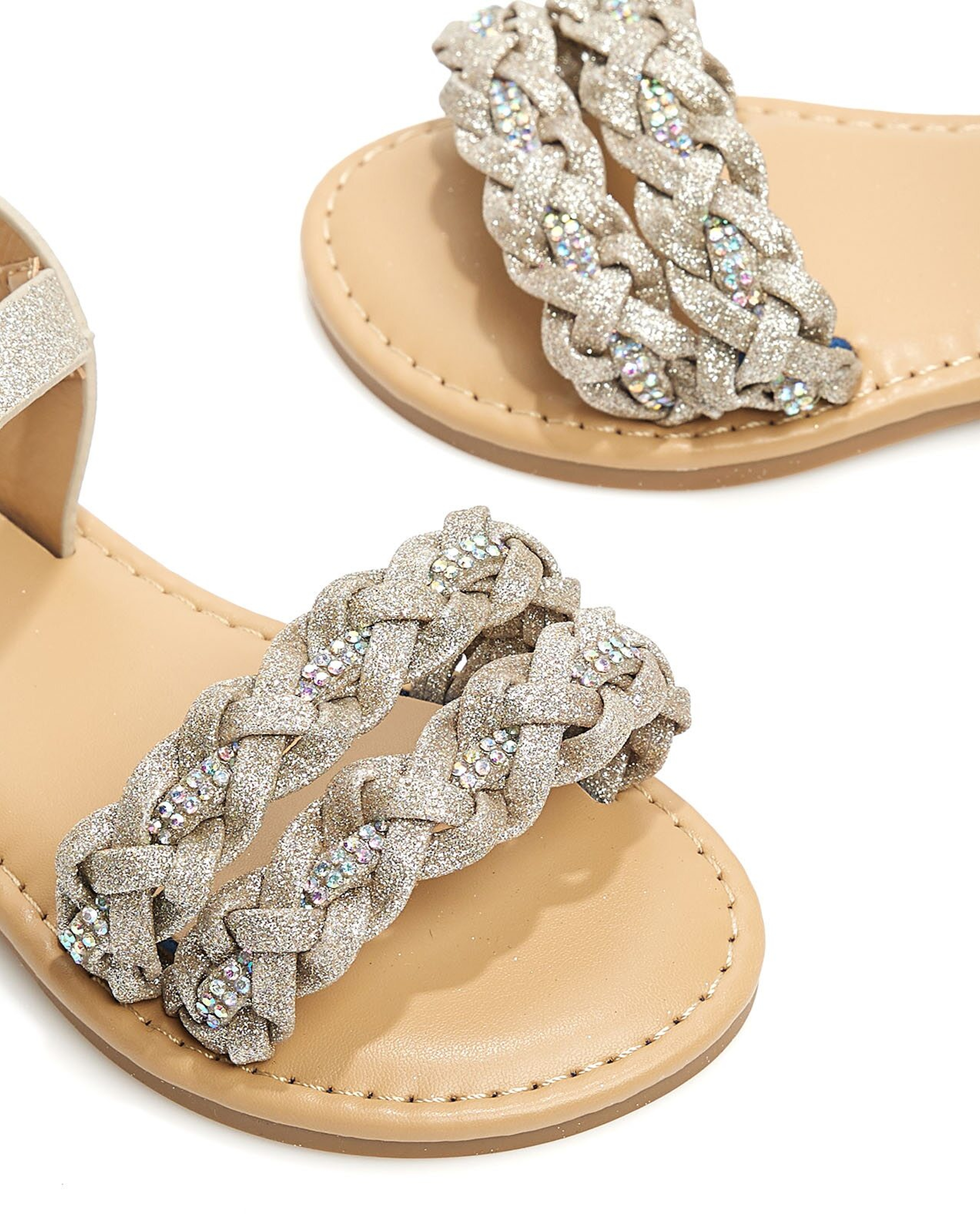 Braided Strap Flat Sandals