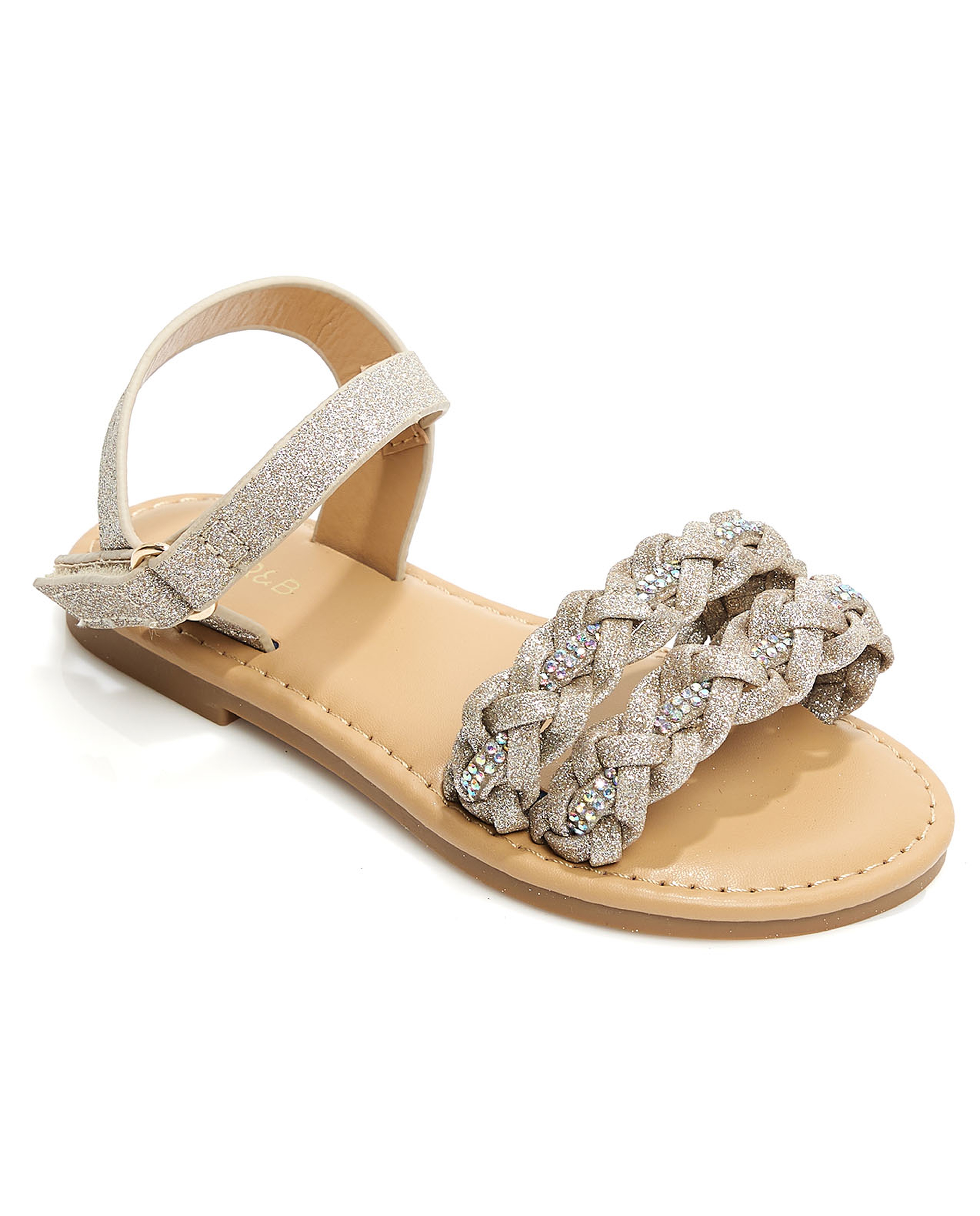Braided Strap Flat Sandals