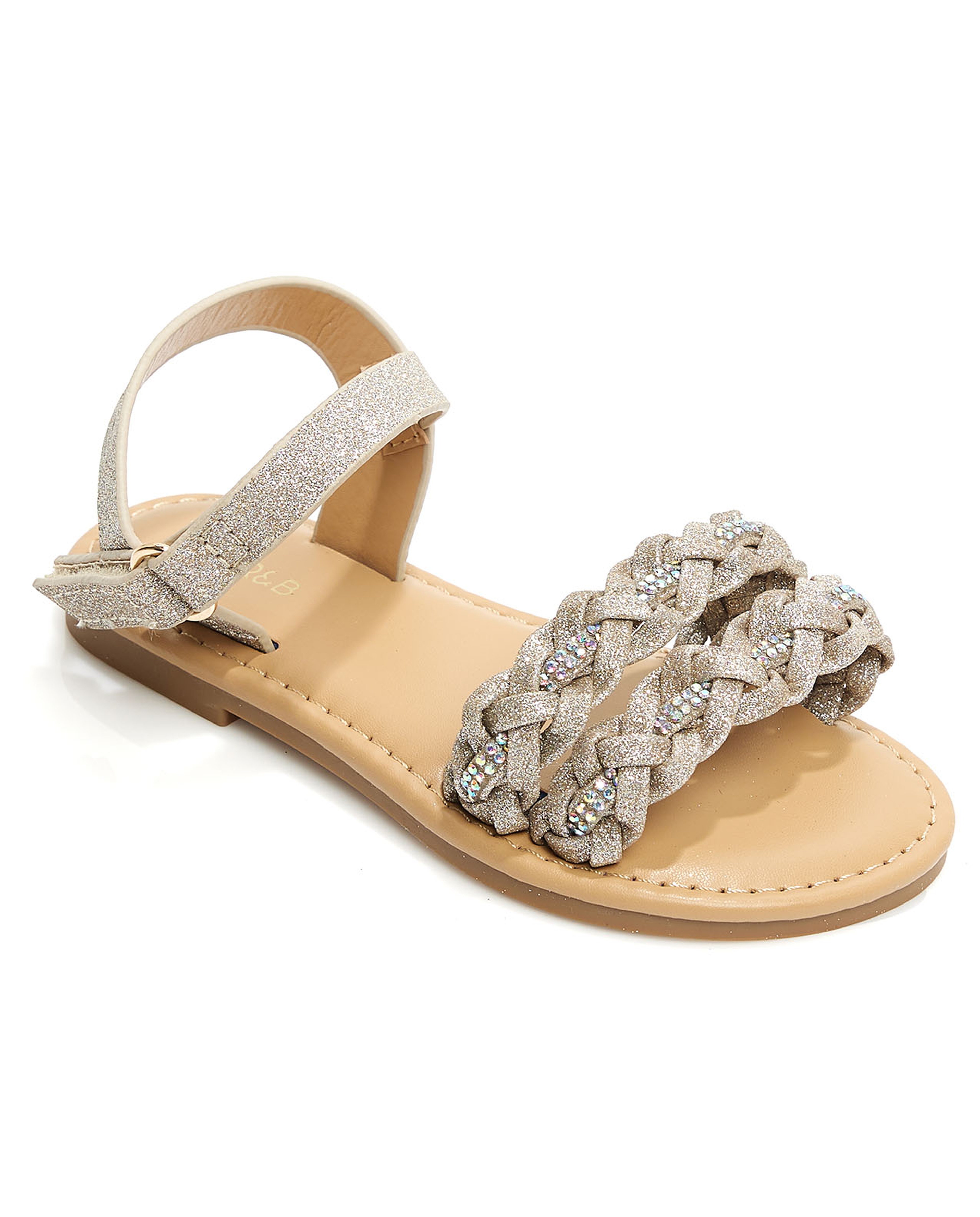 Braided Strap Flat Sandals
